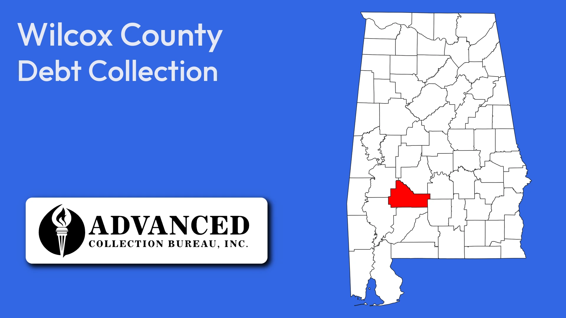 Map of Alabama highlighting Wilcox County