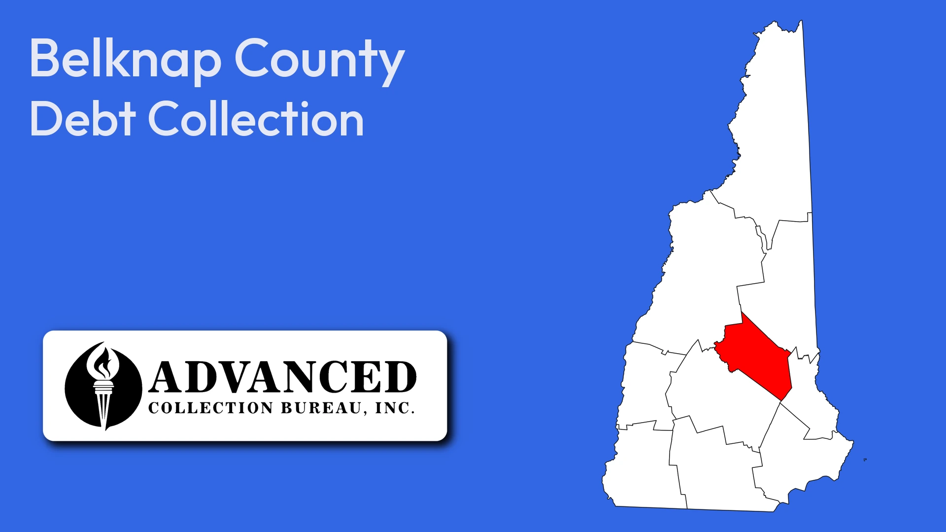 Map of New Hampshire highlighting Belknap County