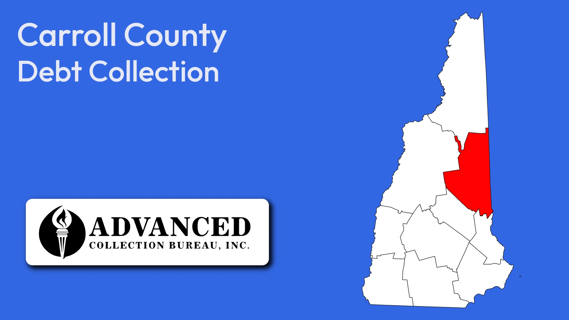 Map of New Hampshire highlighting Carroll County