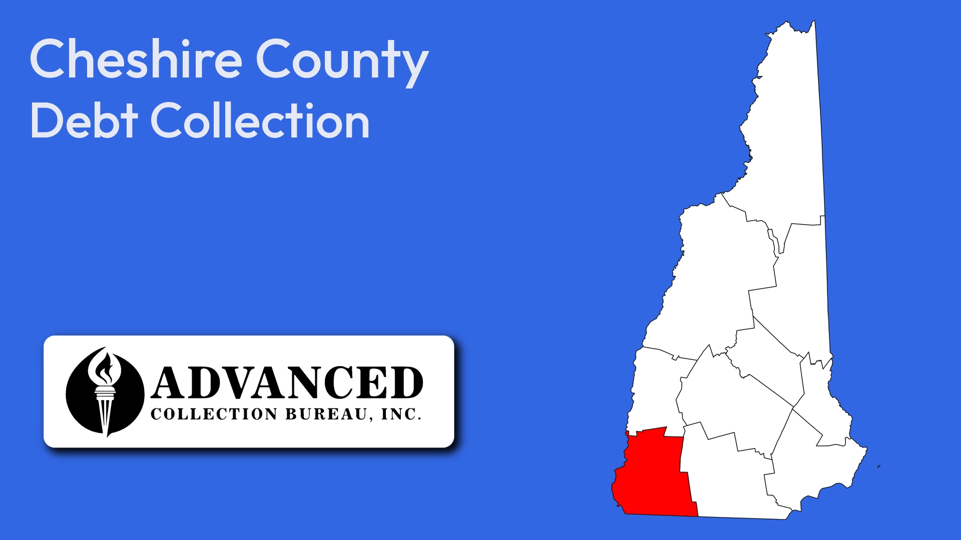 Map of New Hampshire highlighting Cheshire County