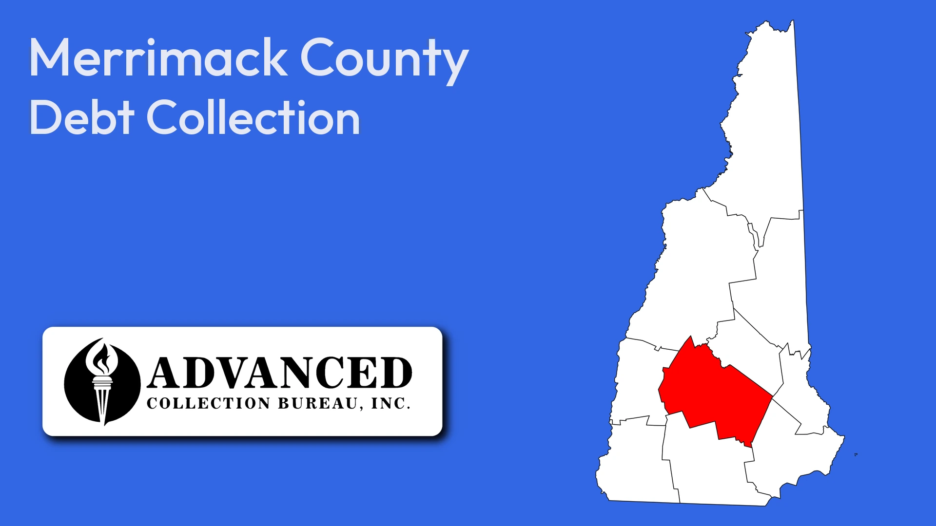 Map of New Hampshire highlighting Merrimack County