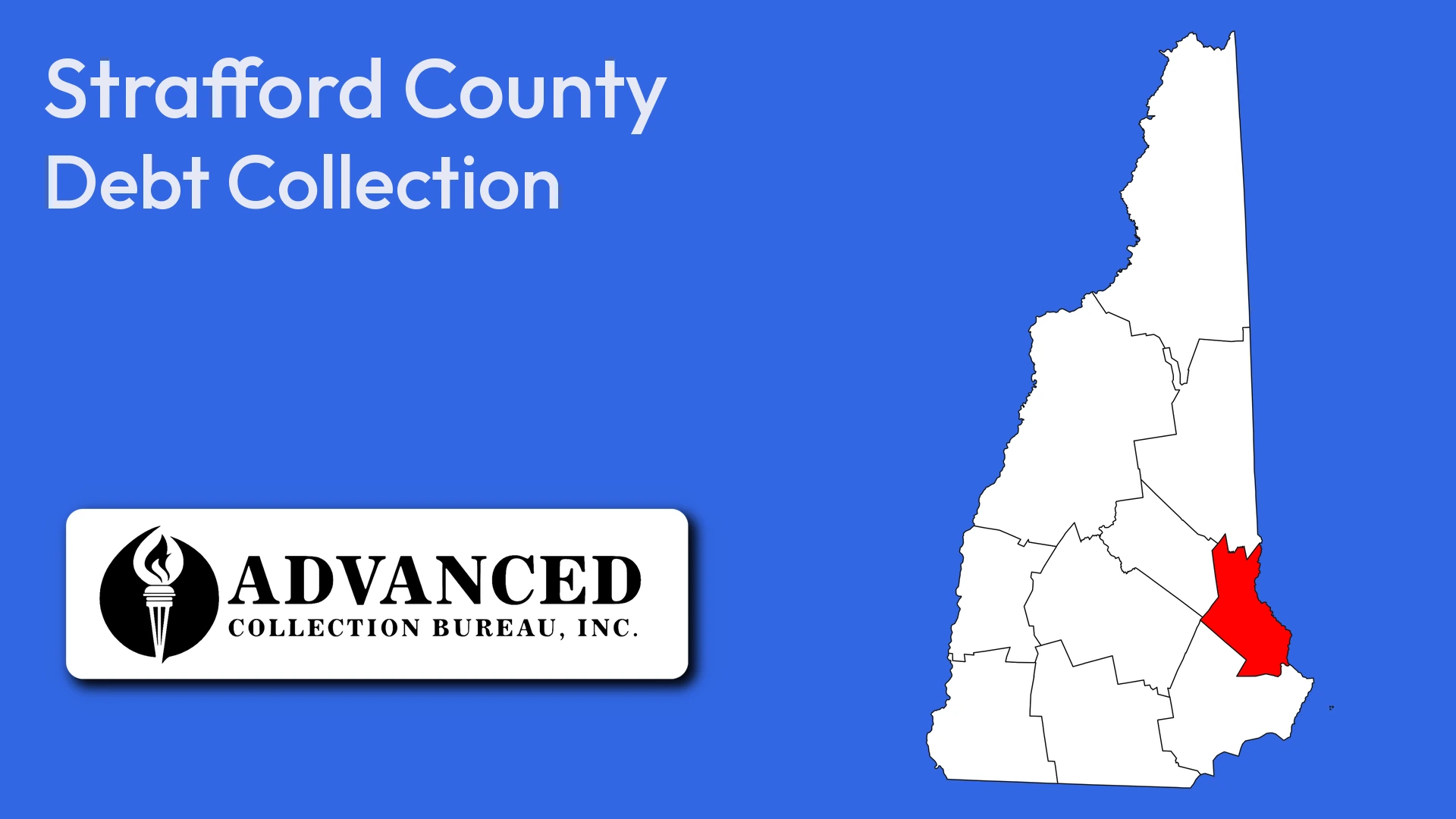 Map of New Hampshire highlighting Strafford County