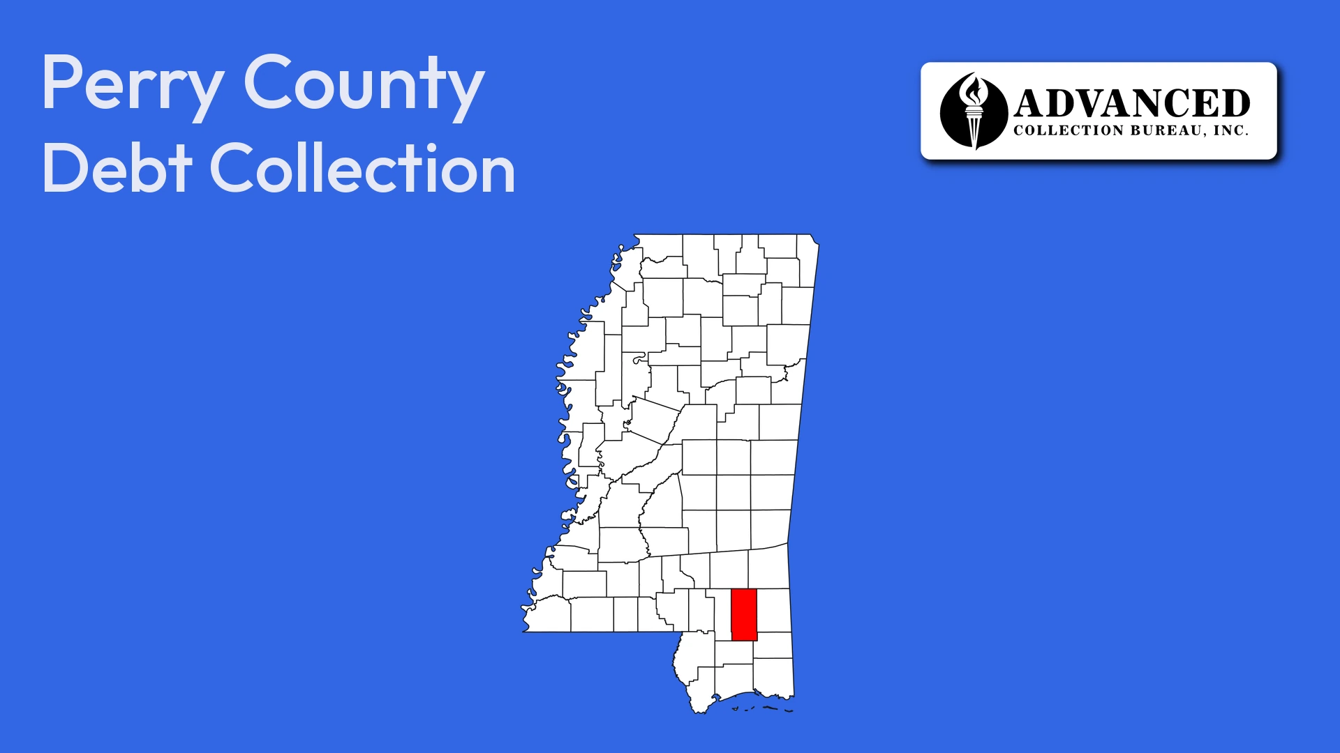 Map of Mississippi highlighting Perry County