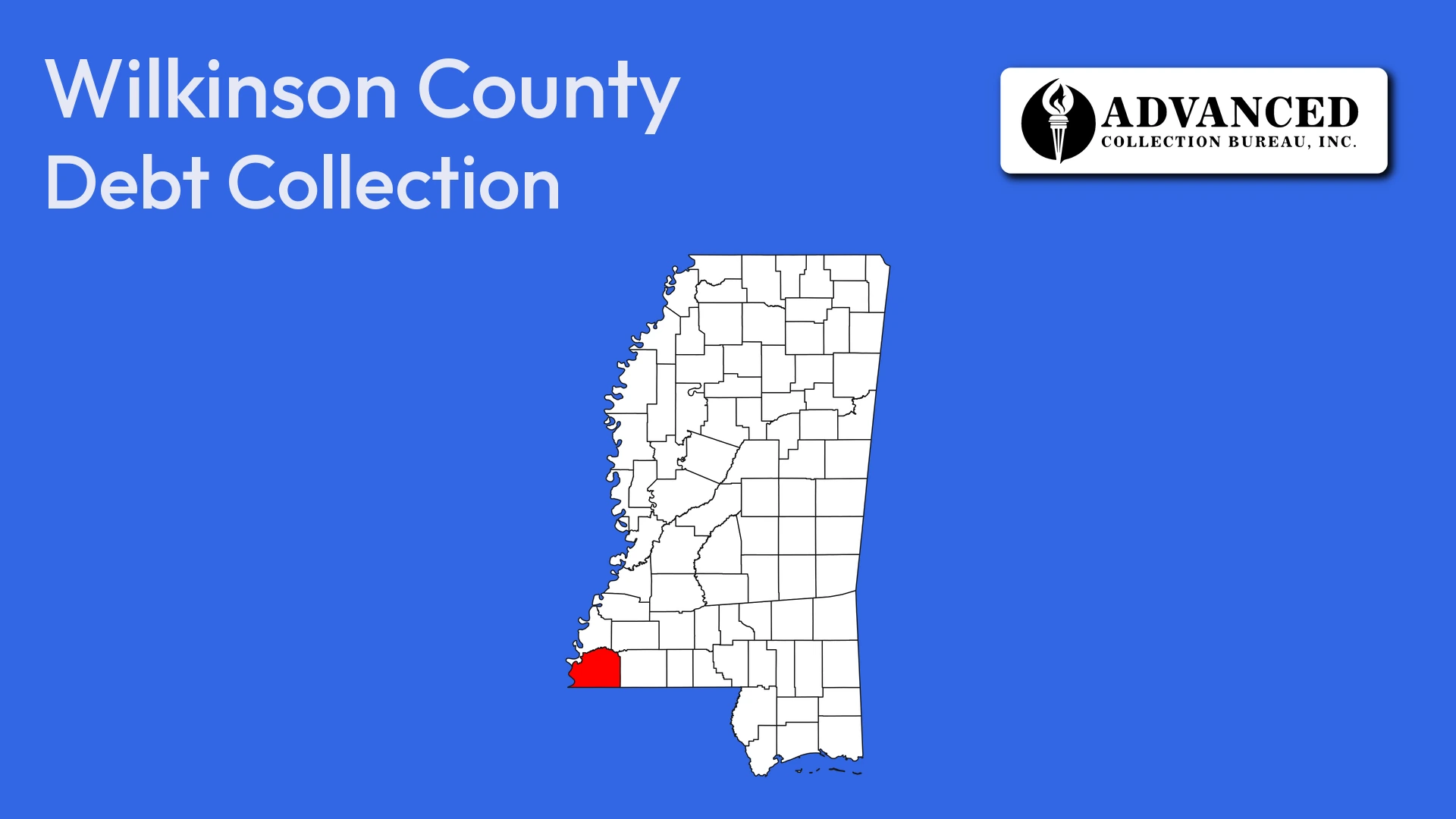 Map of Mississippi highlighting Wilkinson County