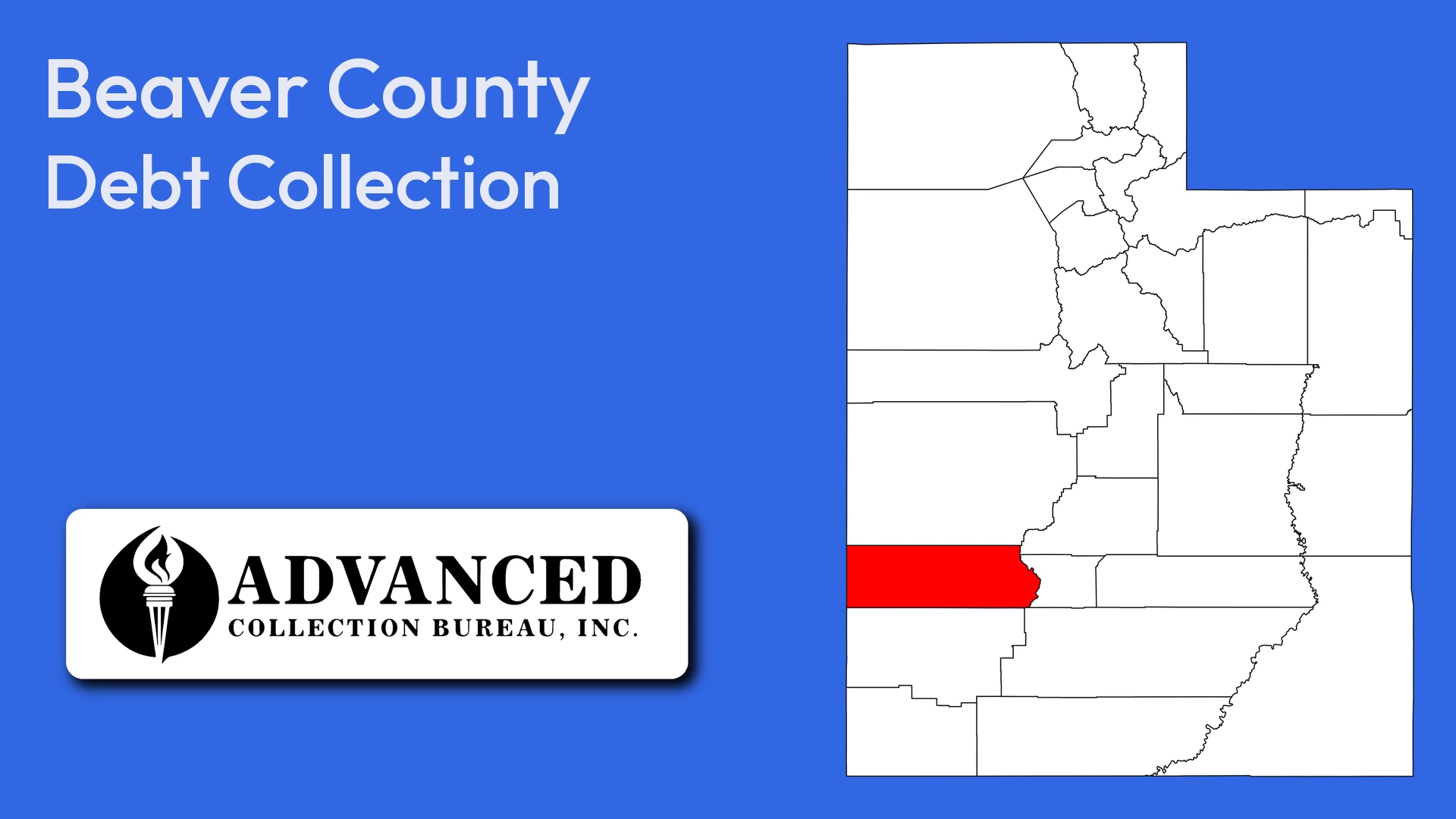 Map of Utah highlighting Beaver County