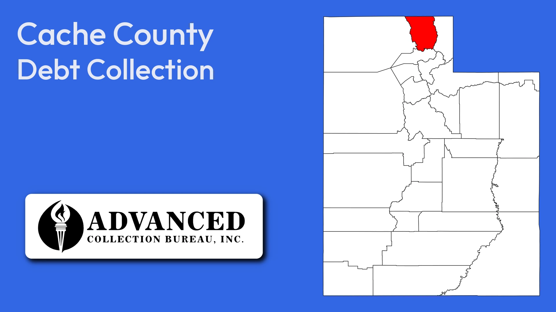 Map of Utah highlighting Cache County