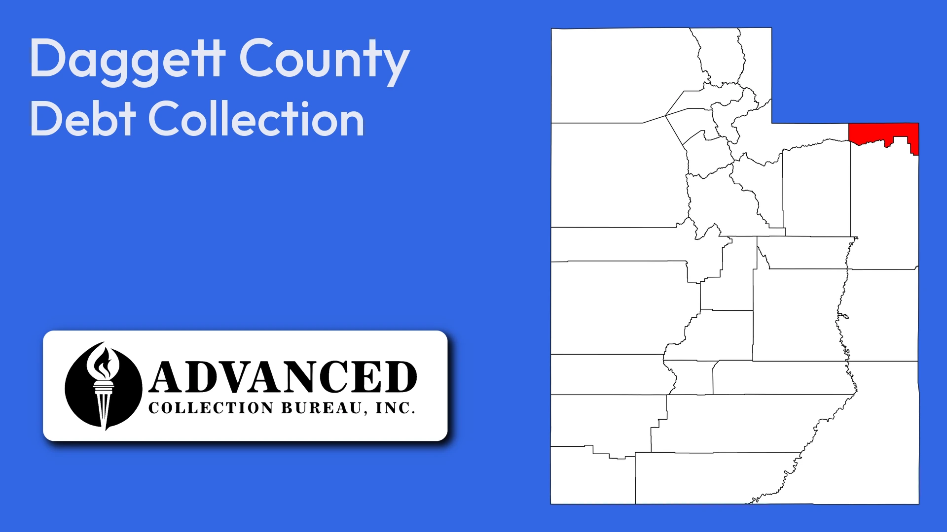 Map of Utah highlighting Daggett County