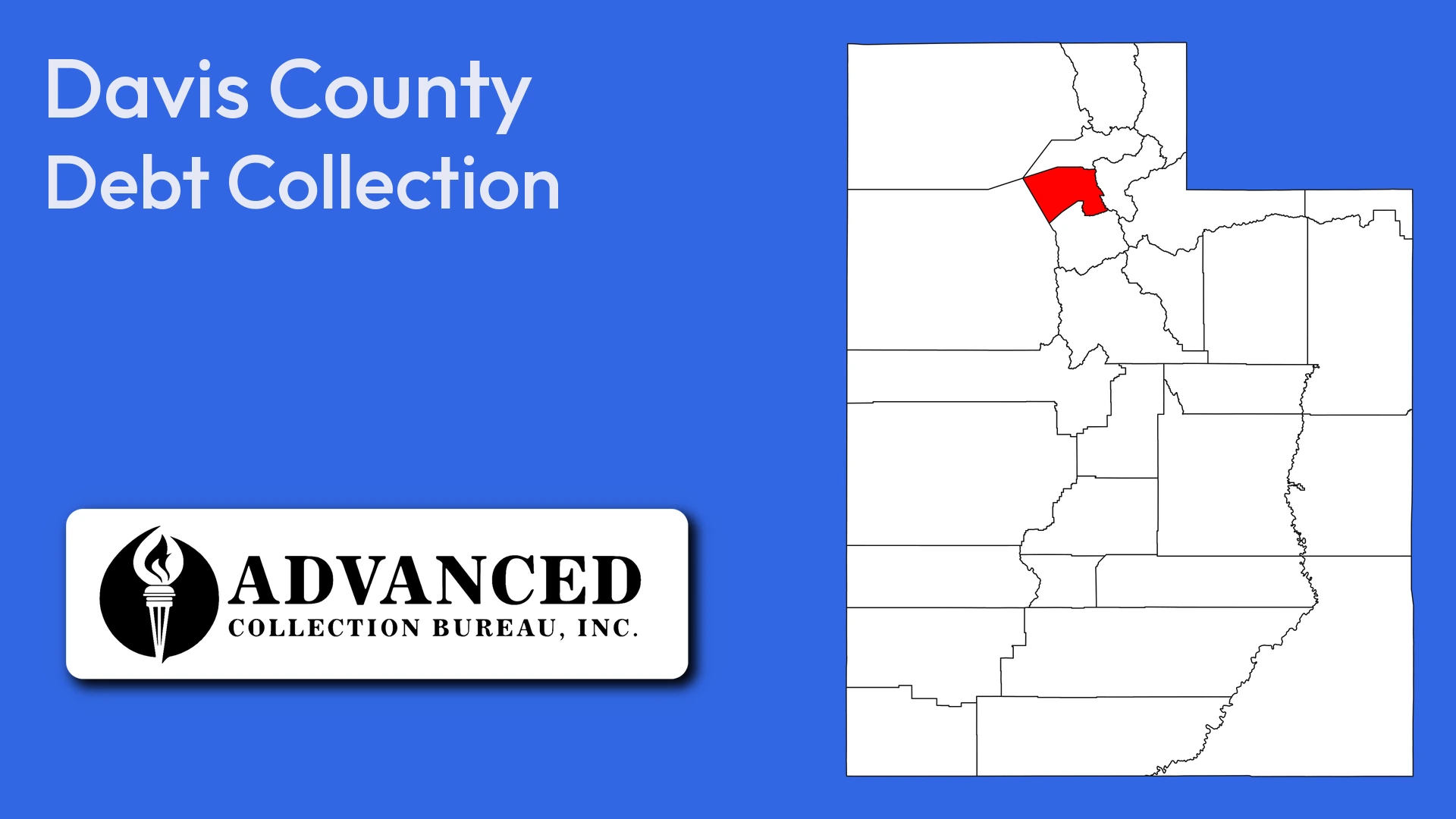 Map of Utah highlighting Davis County