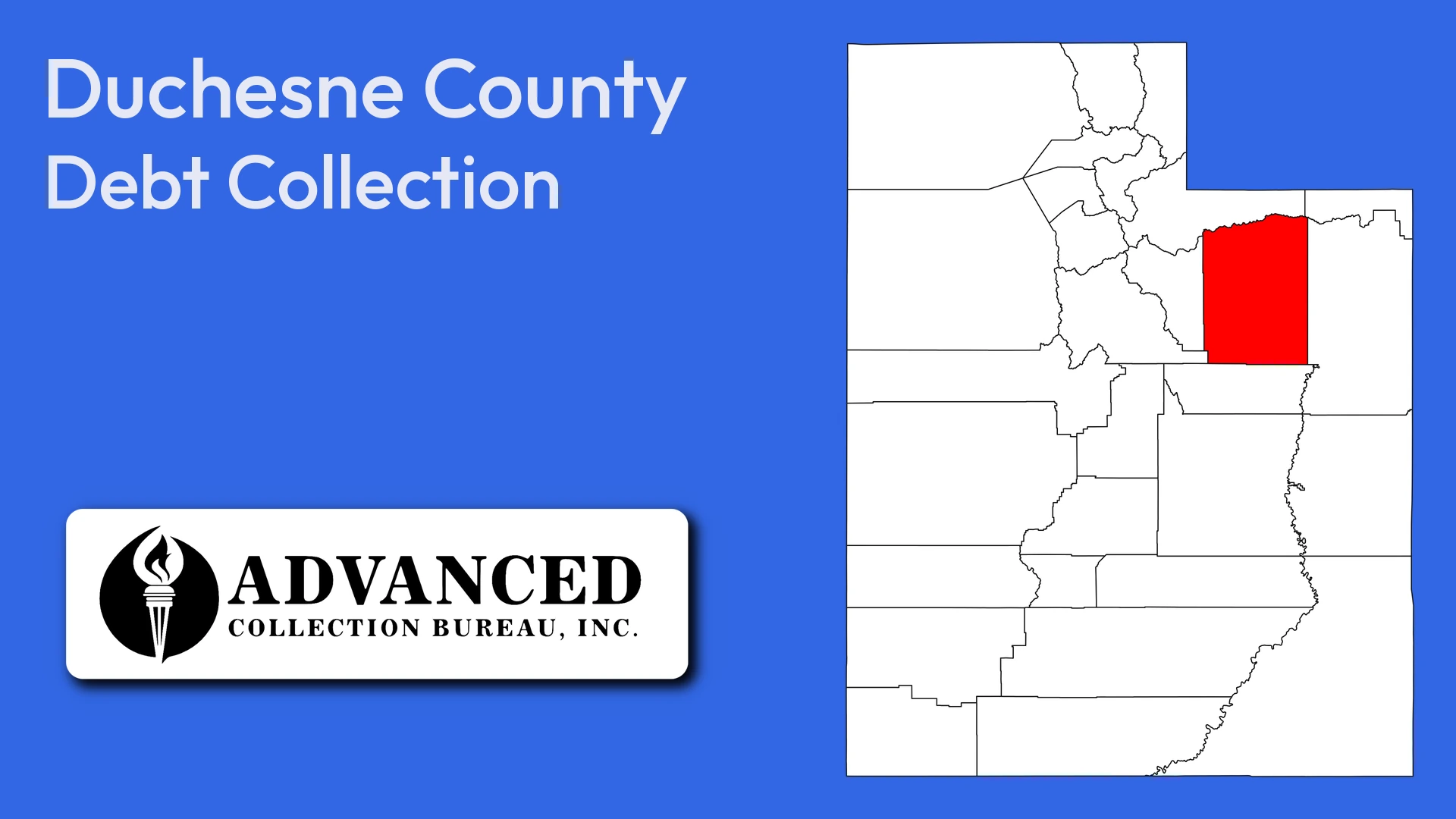 Map of Utah highlighting Duchesne County