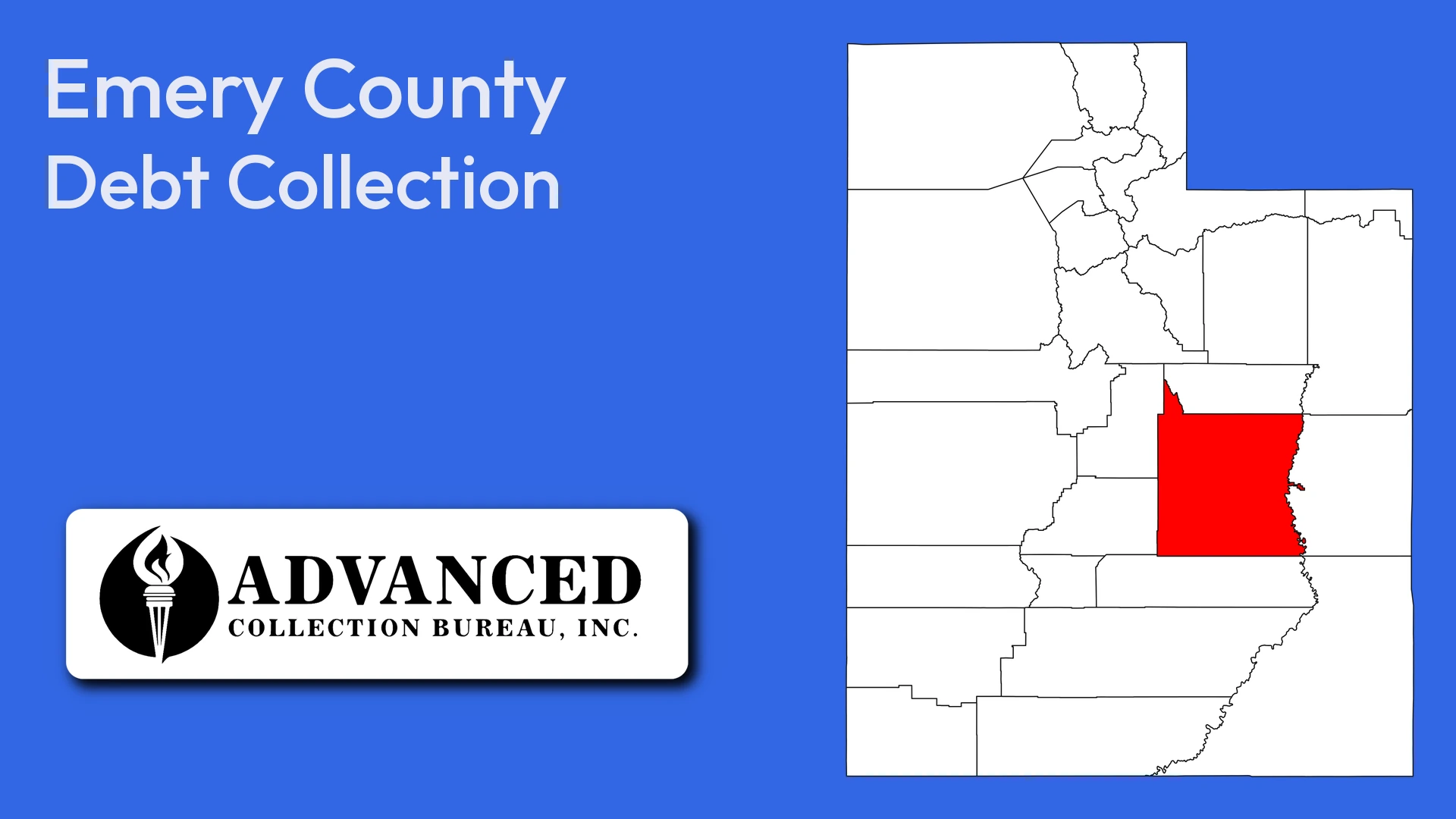 Map of Utah highlighting Emery County