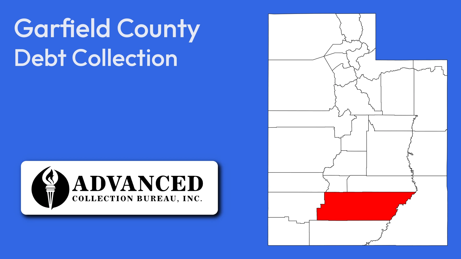 Map of Utah highlighting Garfield County