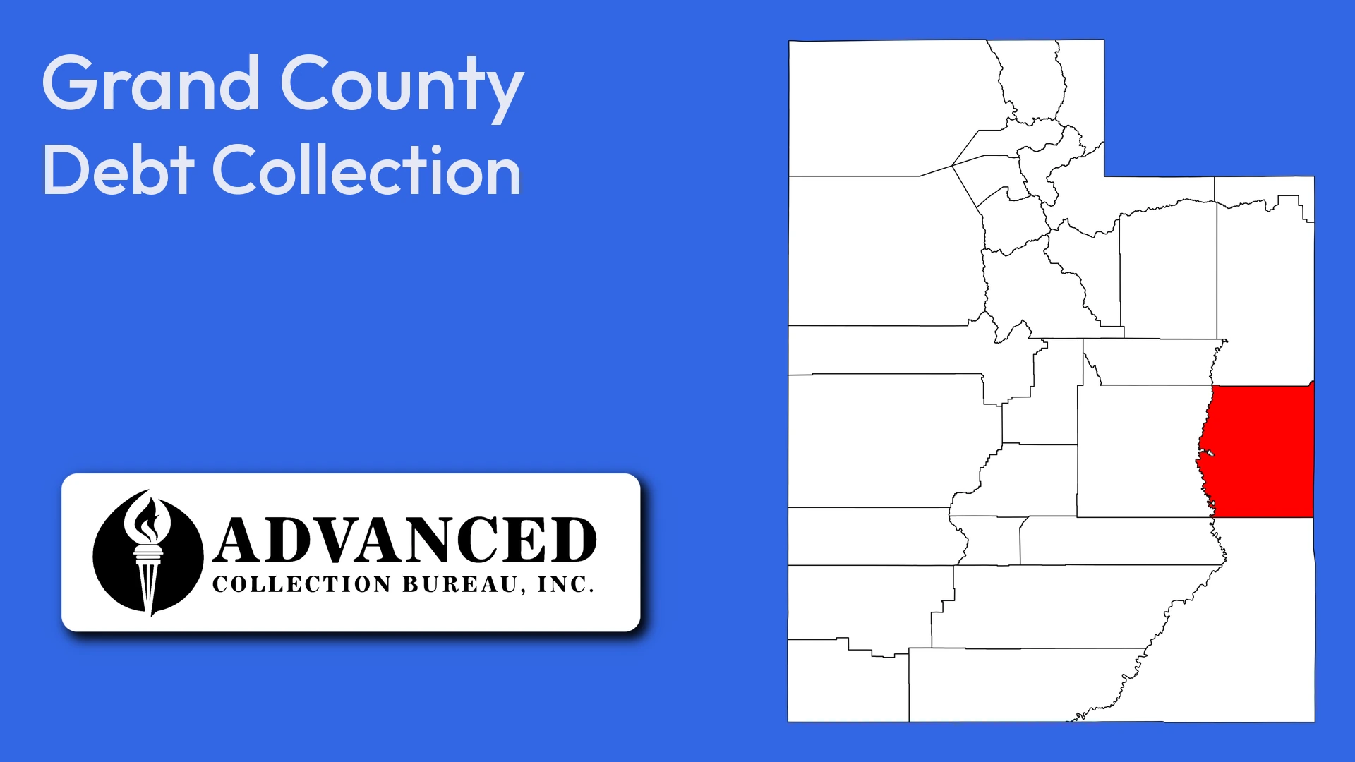 Map of Utah highlighting Grand County
