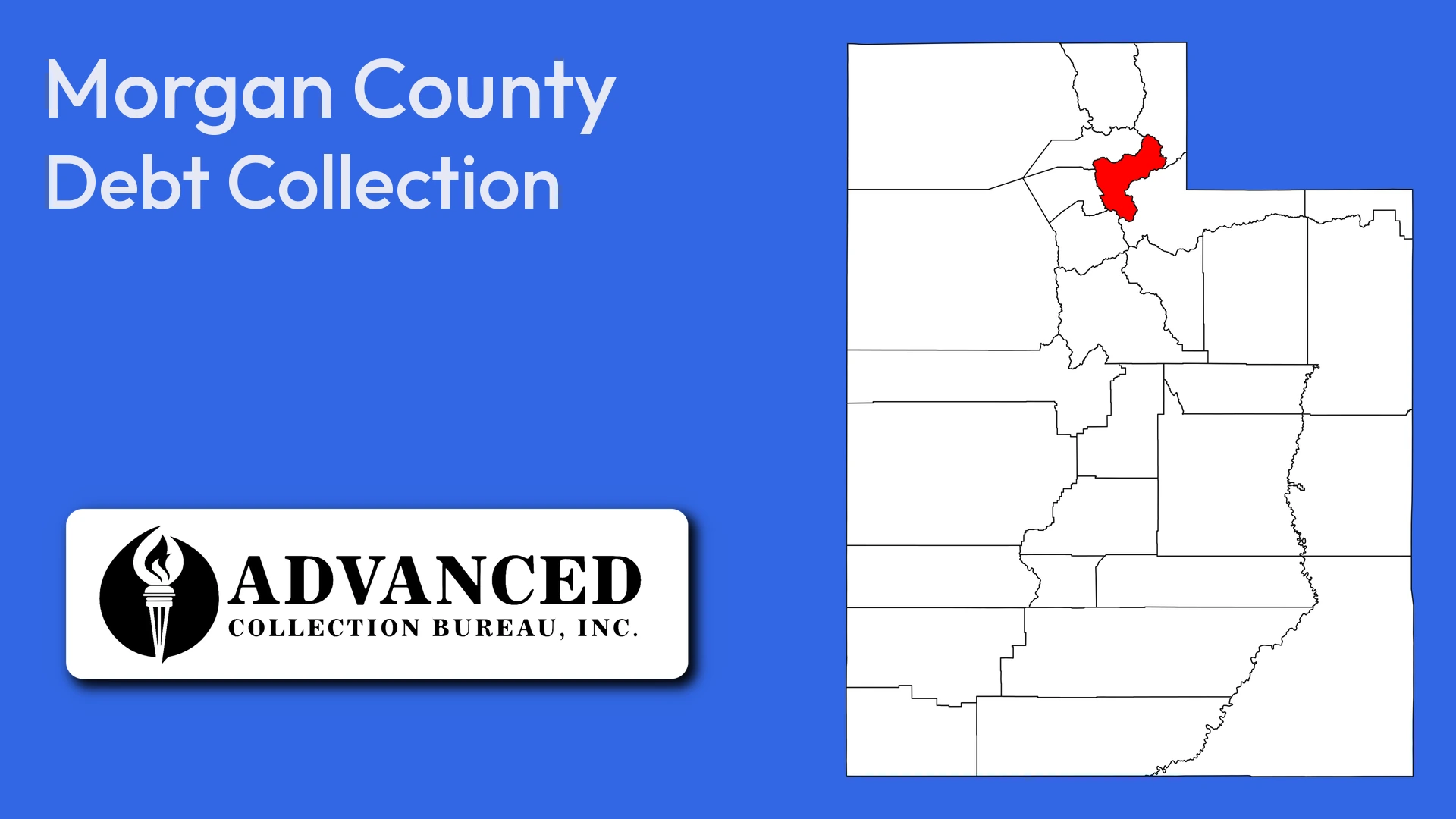 Map of Utah highlighting Morgan County