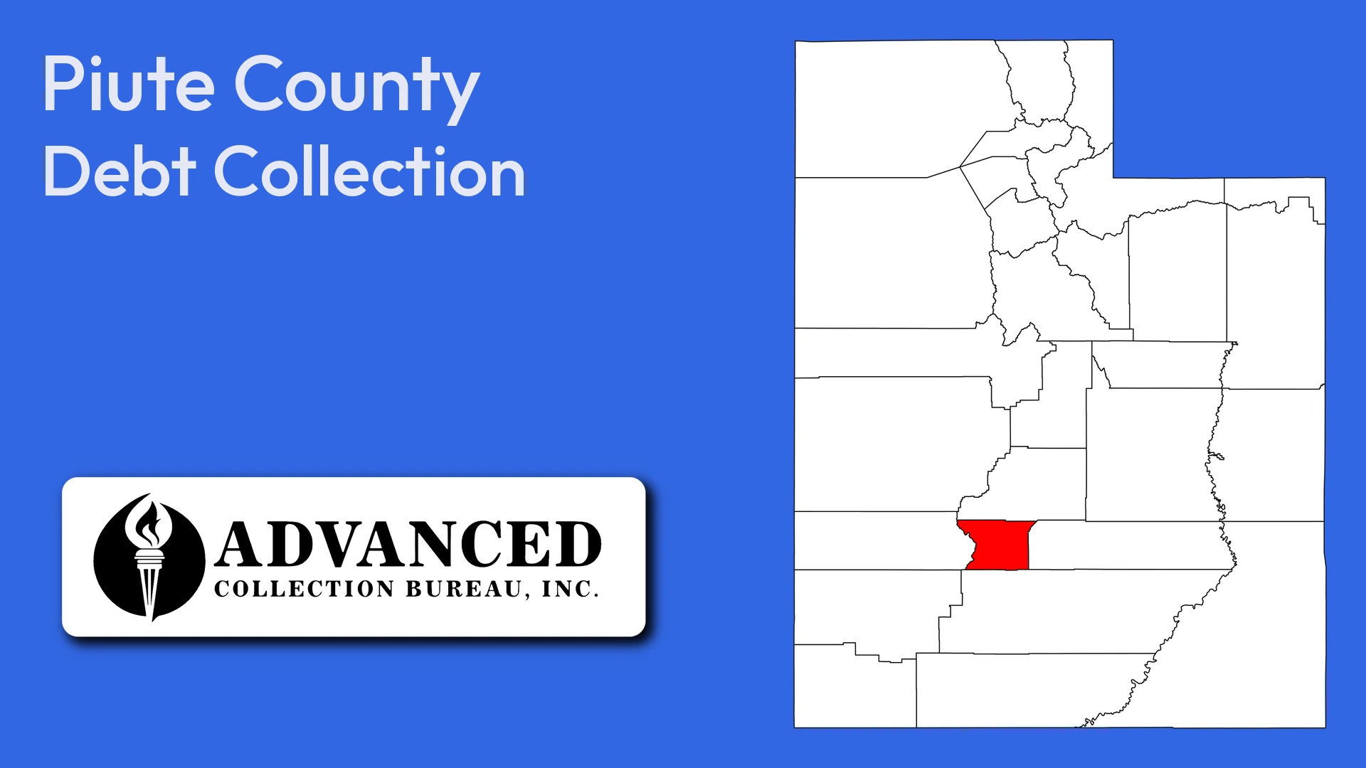 Map of Utah highlighting Piute County