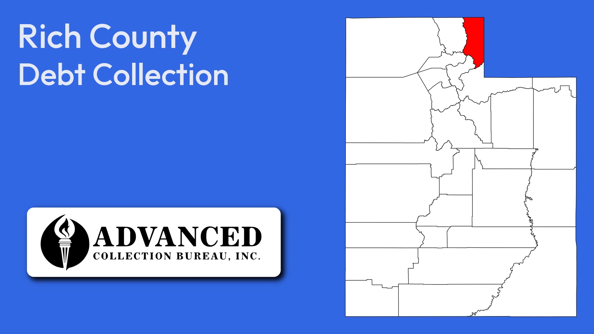 Map of Utah highlighting Rich County