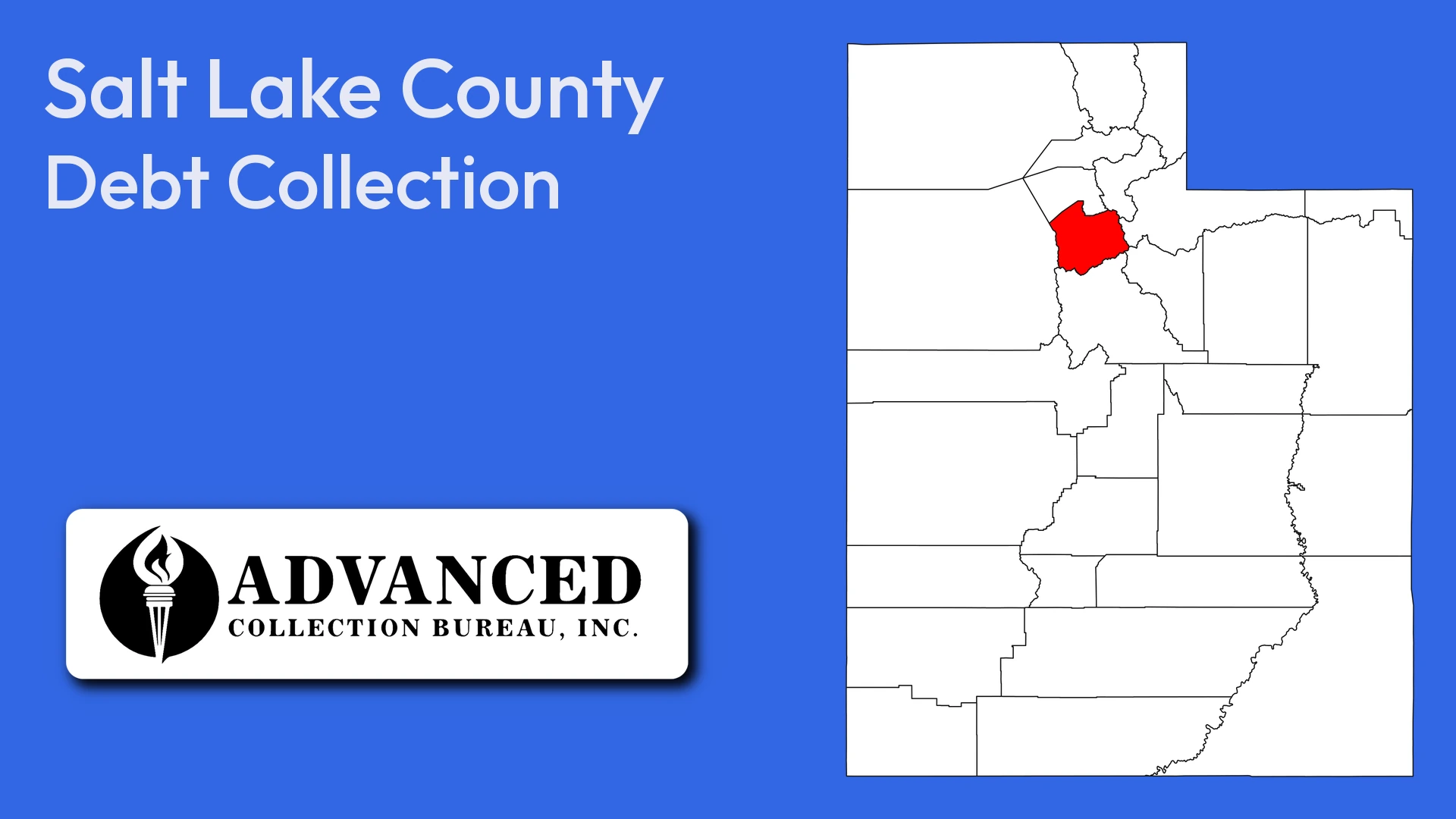 Map of Utah highlighting Salt Lake County