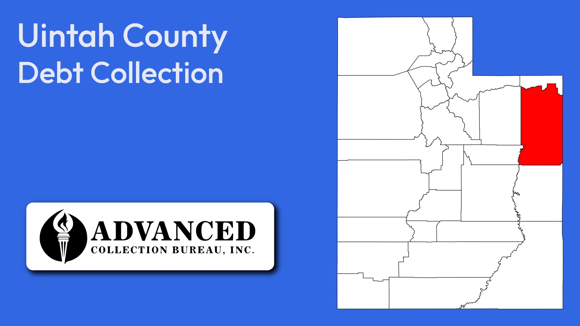 Map of Utah highlighting Uintah County