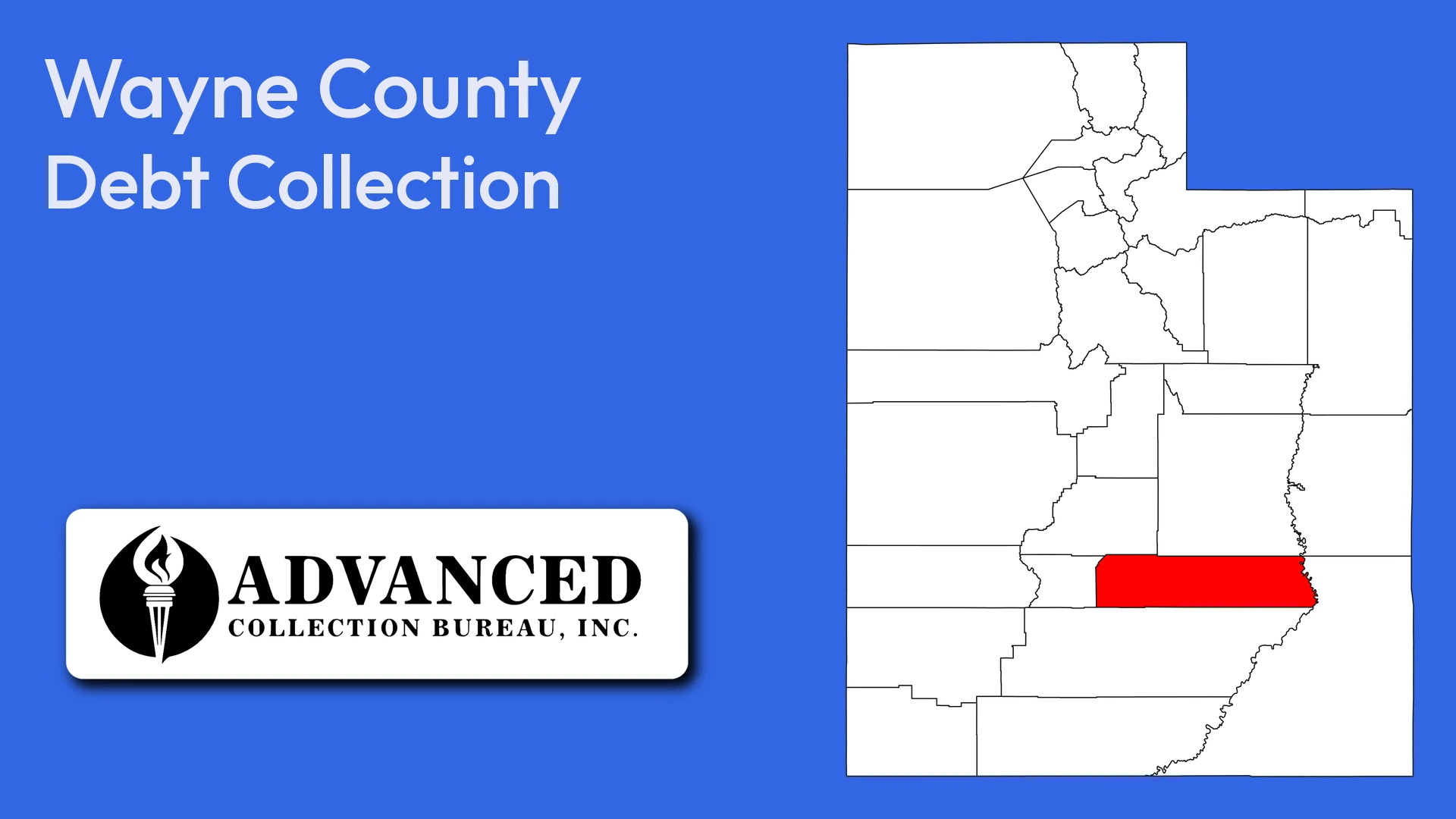 Map of Utah highlighting Wayne County