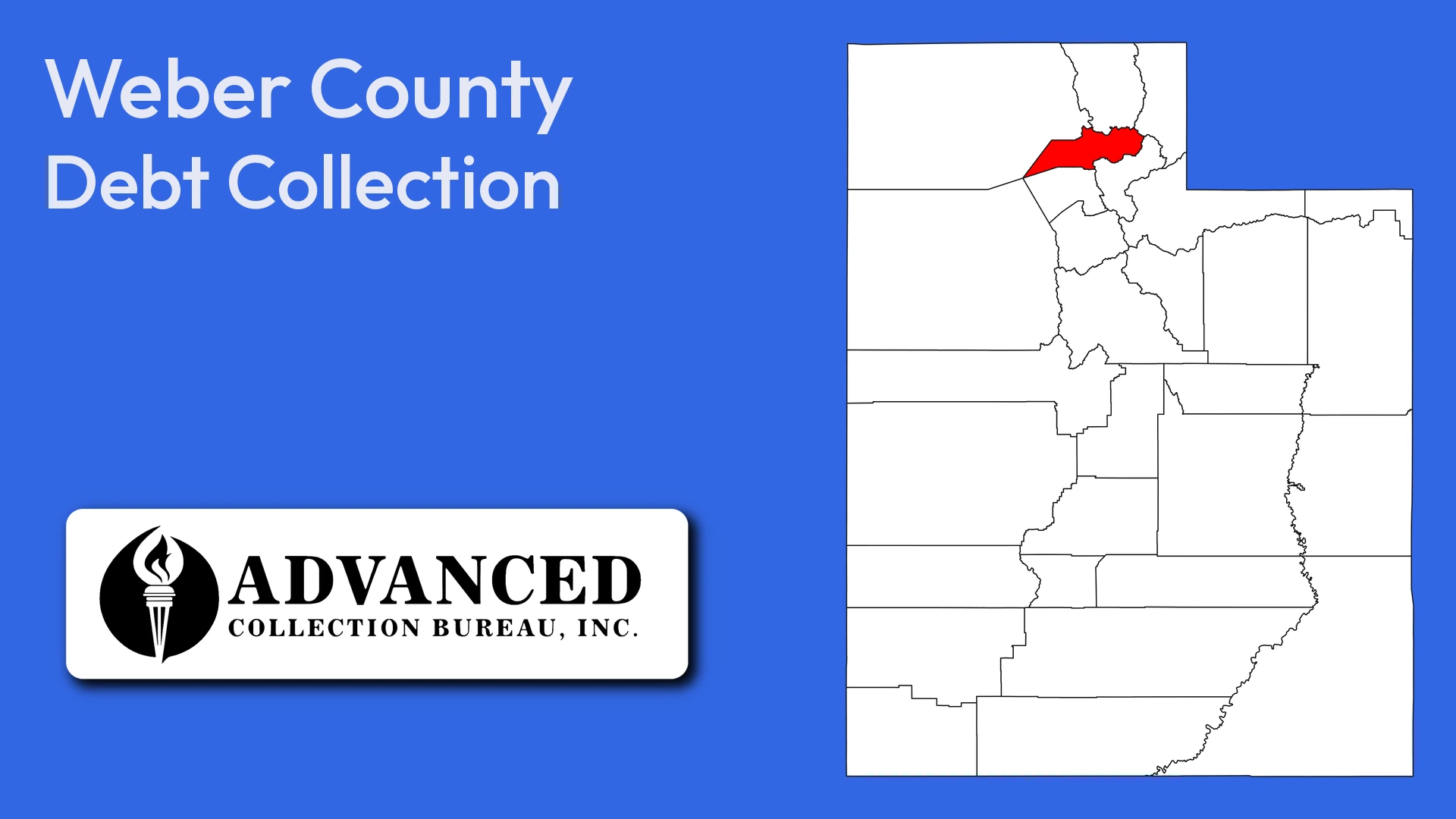 Map of Utah highlighting Weber County