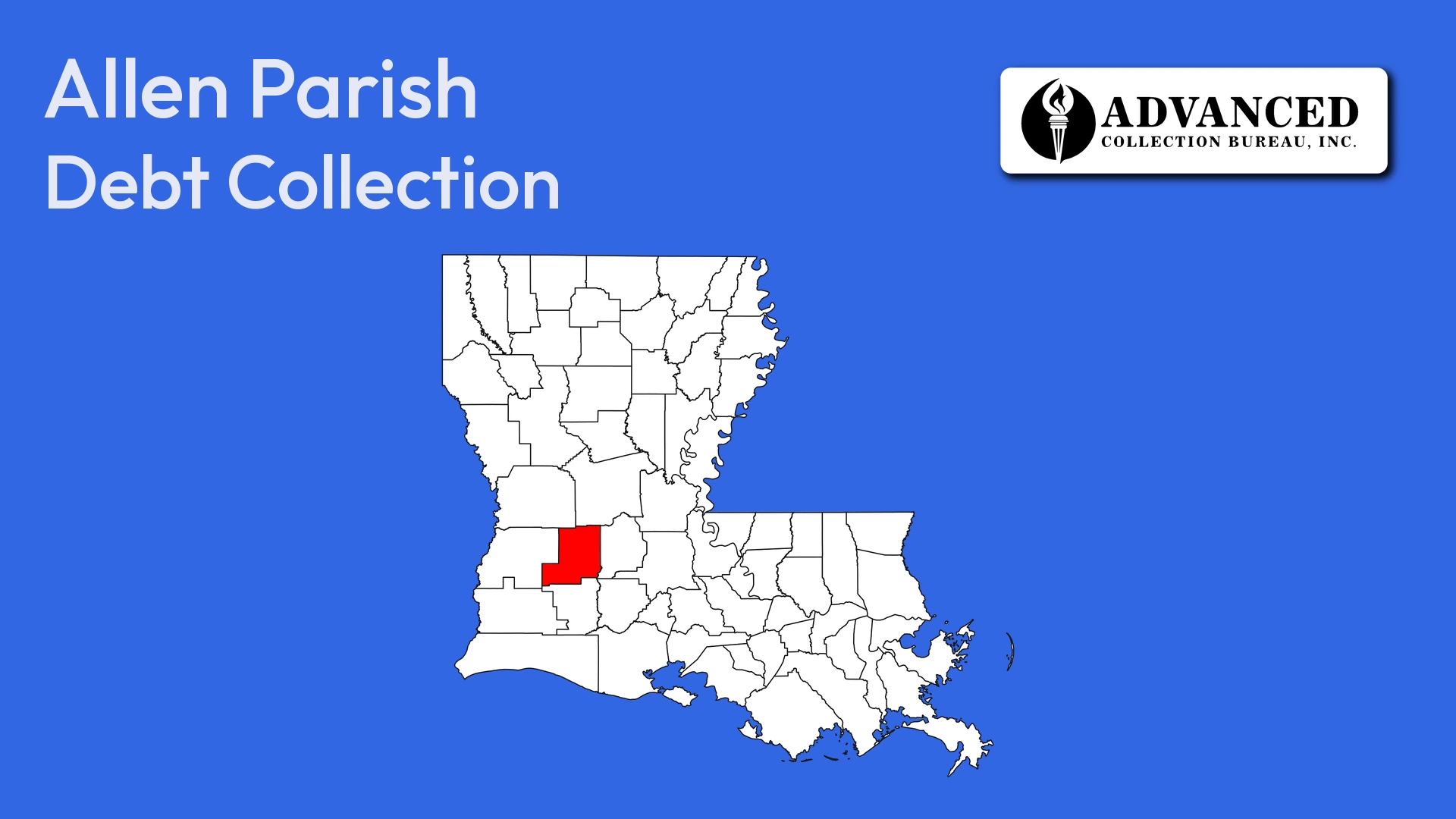 Map of Louisiana highlighting Allen Parish