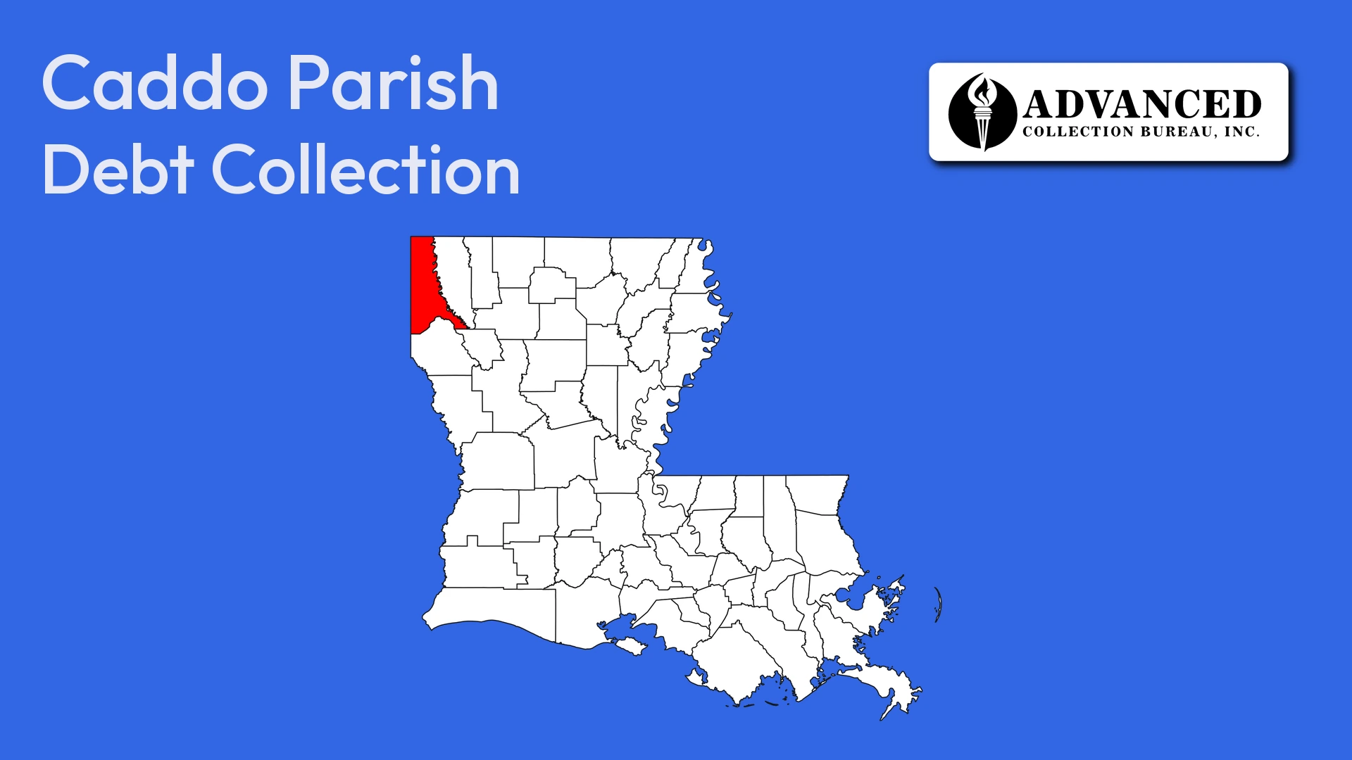 Map of Louisiana highlighting Caddo Parish