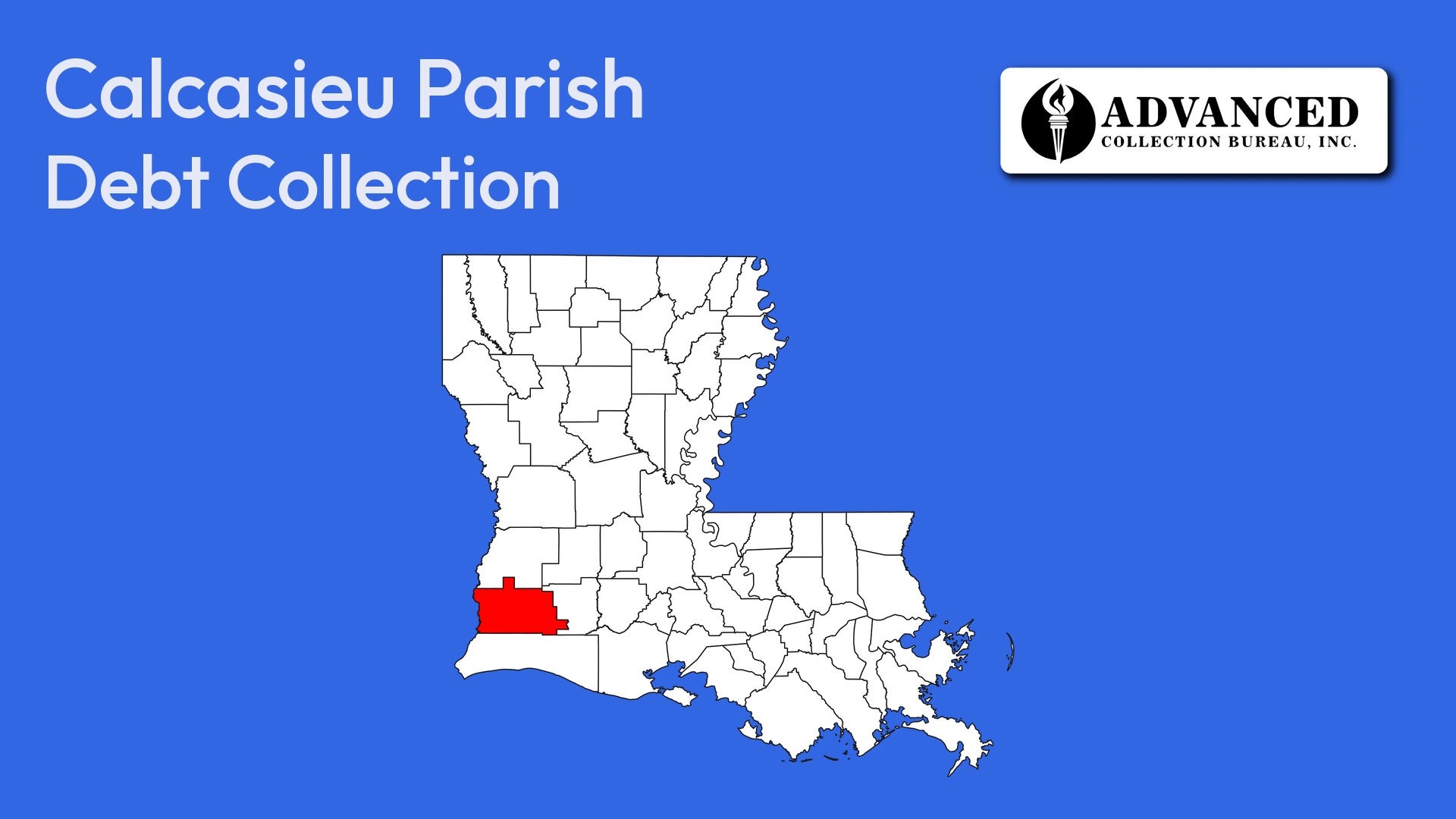 Map of Louisiana highlighting Calcasieu Parish