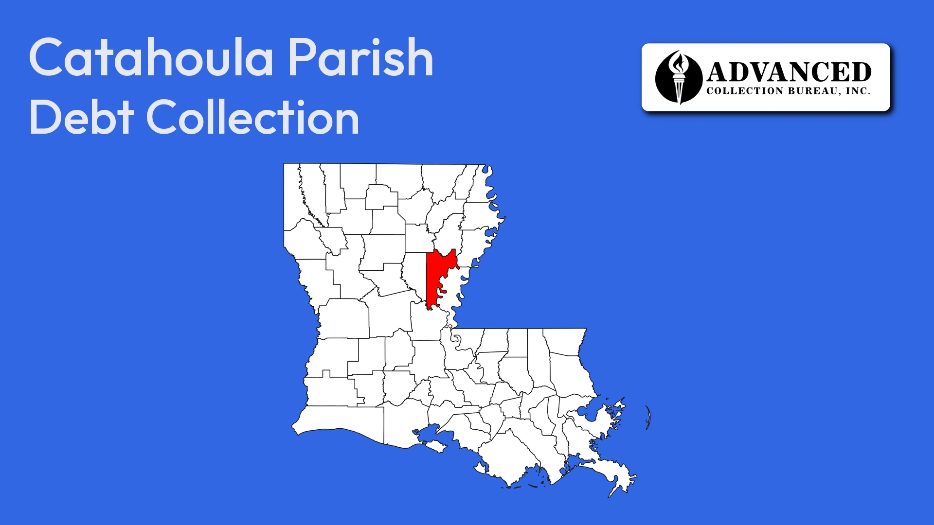 Map of Louisiana highlighting Catahoula Parish