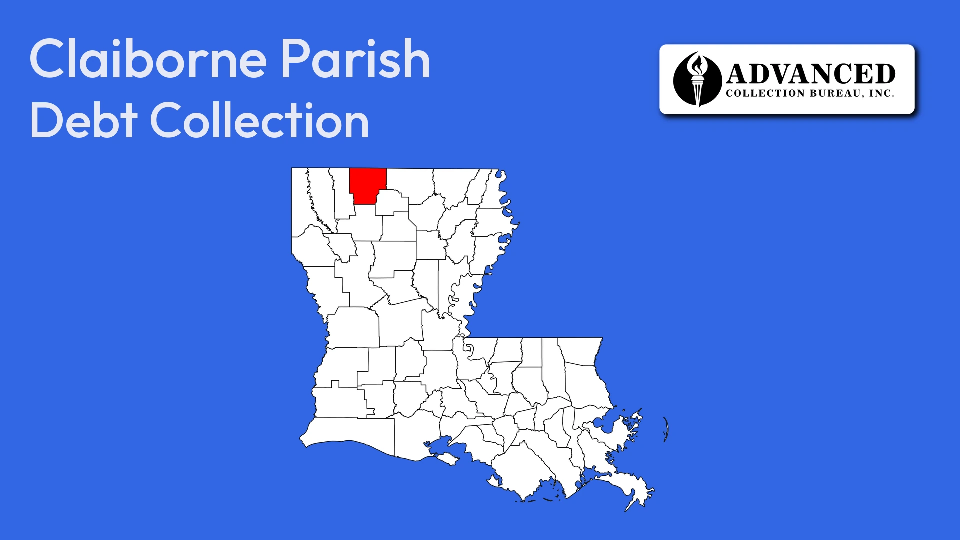 Map of Louisiana highlighting Claiborne Parish