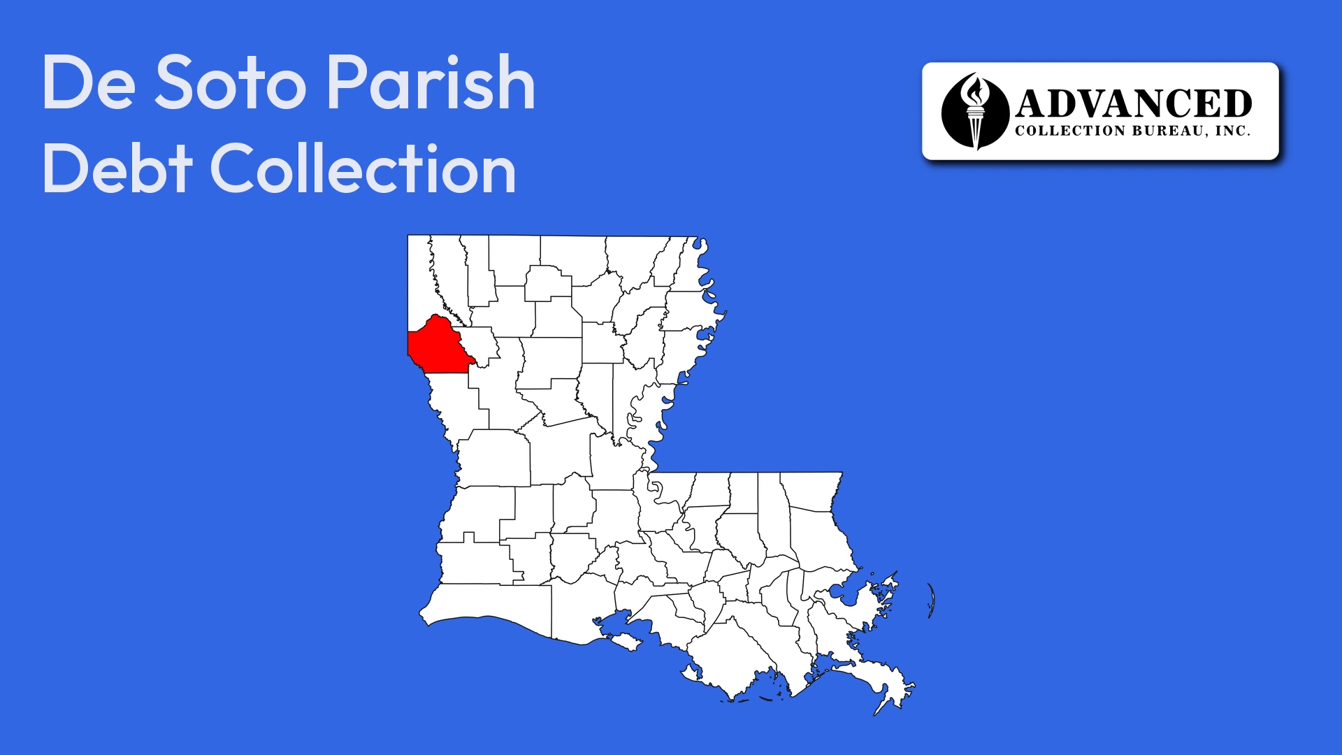 Map of Louisiana highlighting De Soto Parish