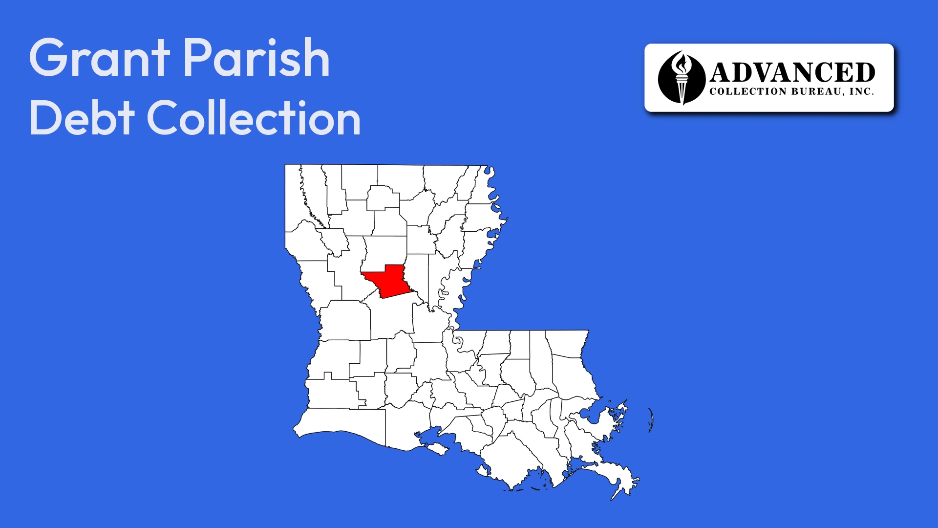 Map of Louisiana highlighting Grant Parish