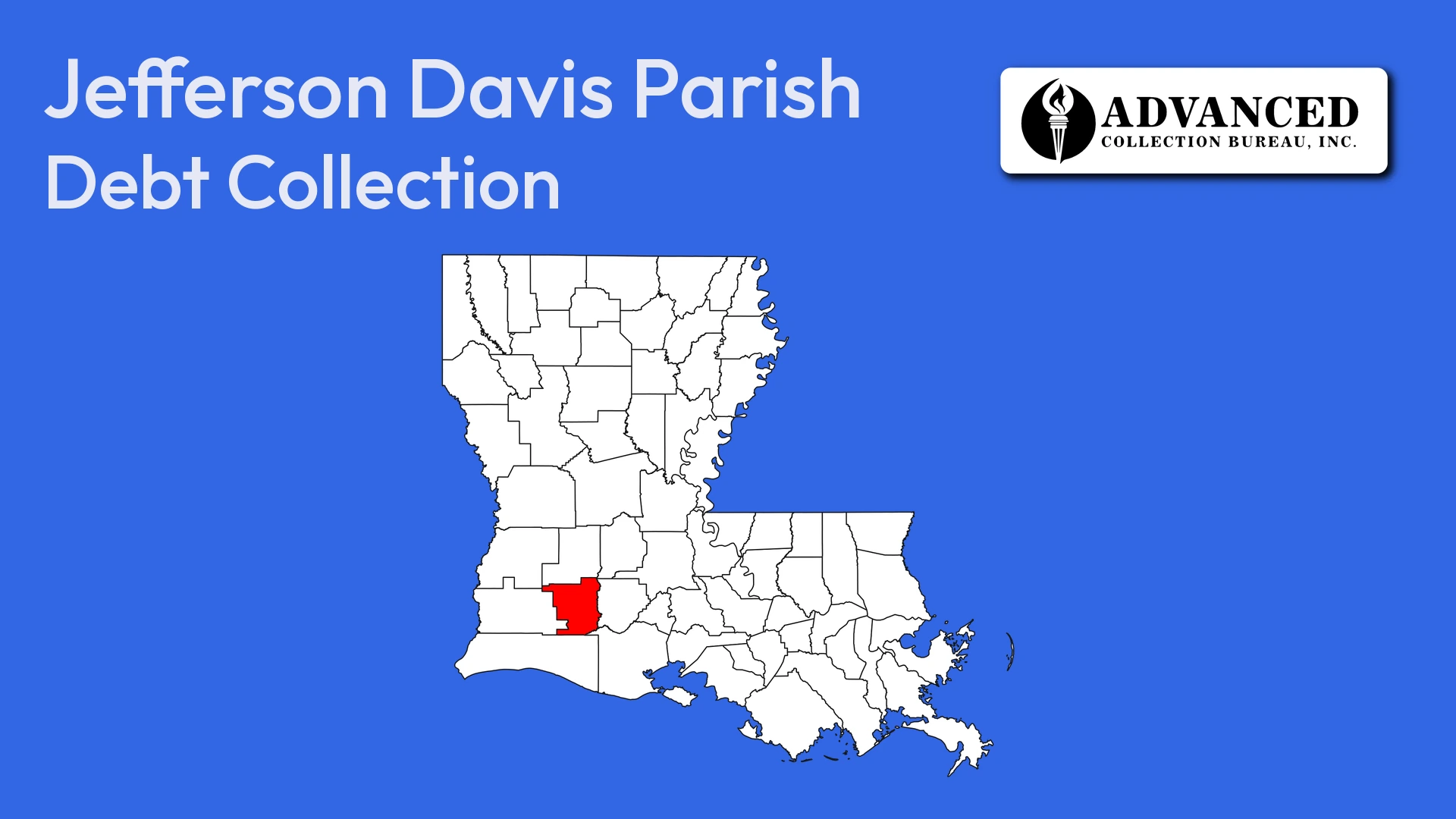 Map of Louisiana highlighting Jefferson Davis Parish