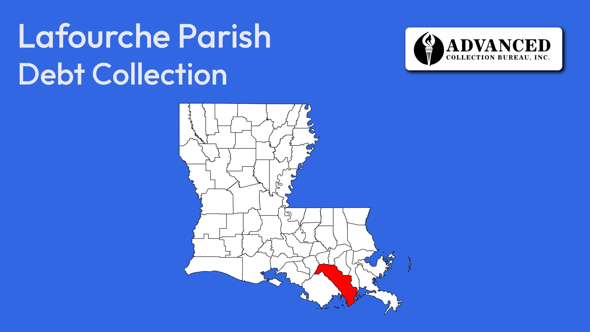 Map of Louisiana highlighting Lafourche Parish