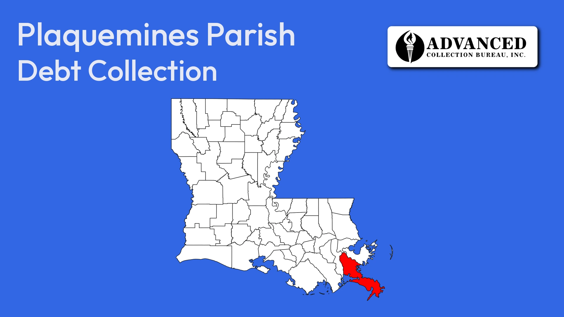 Map of Louisiana highlighting Plaquemines Parish