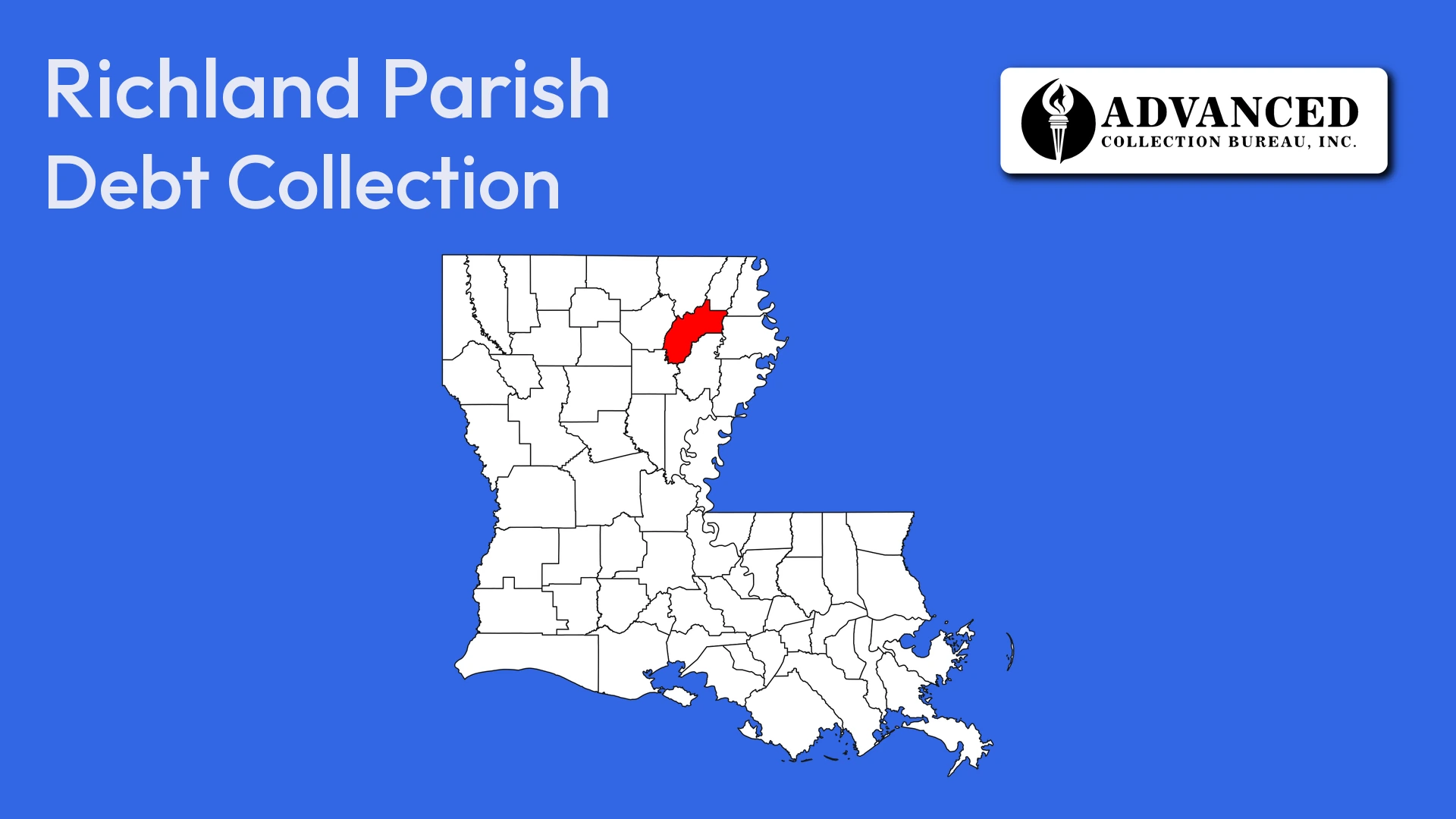 Map of Louisiana highlighting Richland Parish