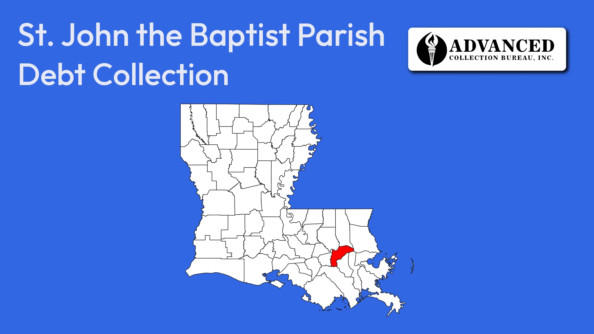 Map of Louisiana highlighting St. John the Baptist Parish