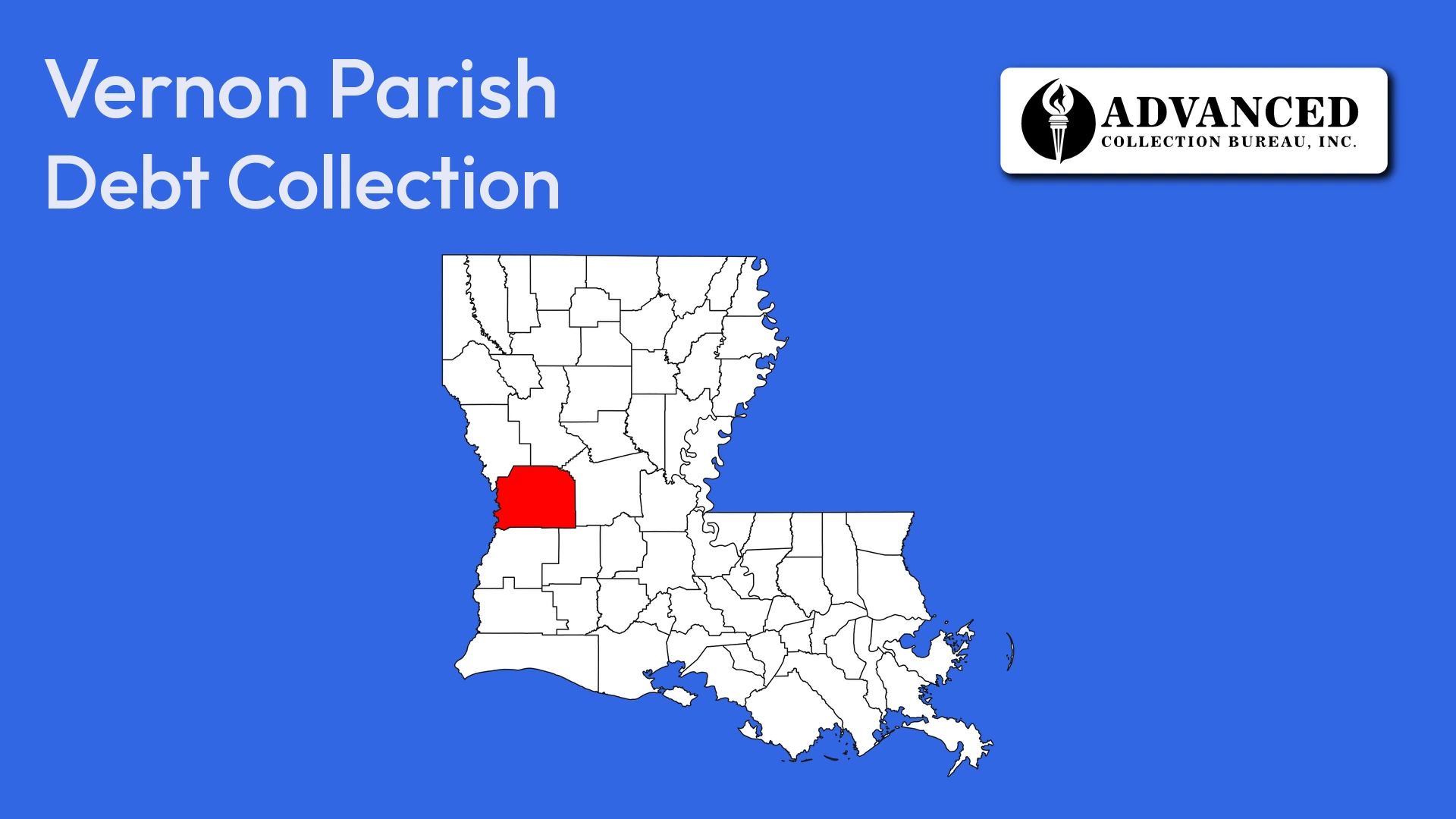 Map of Louisiana highlighting Vernon Parish