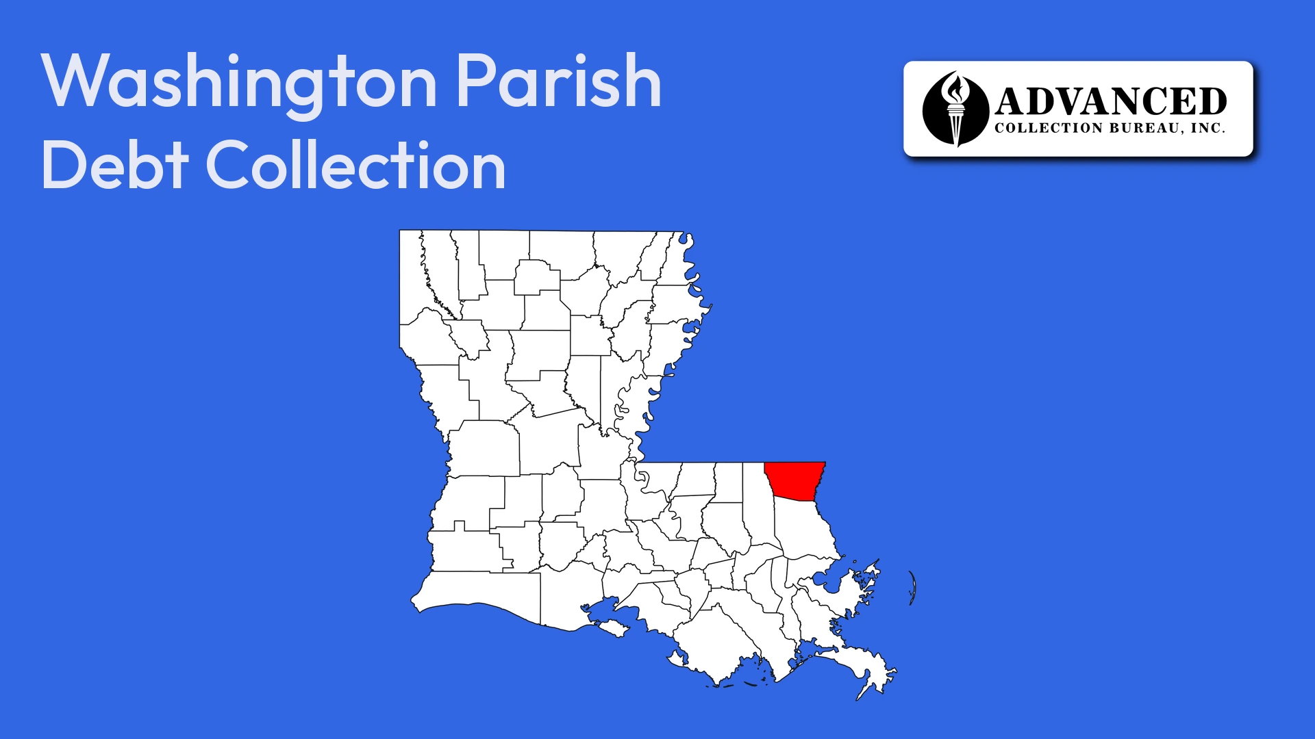 Map of Louisiana highlighting Washington Parish