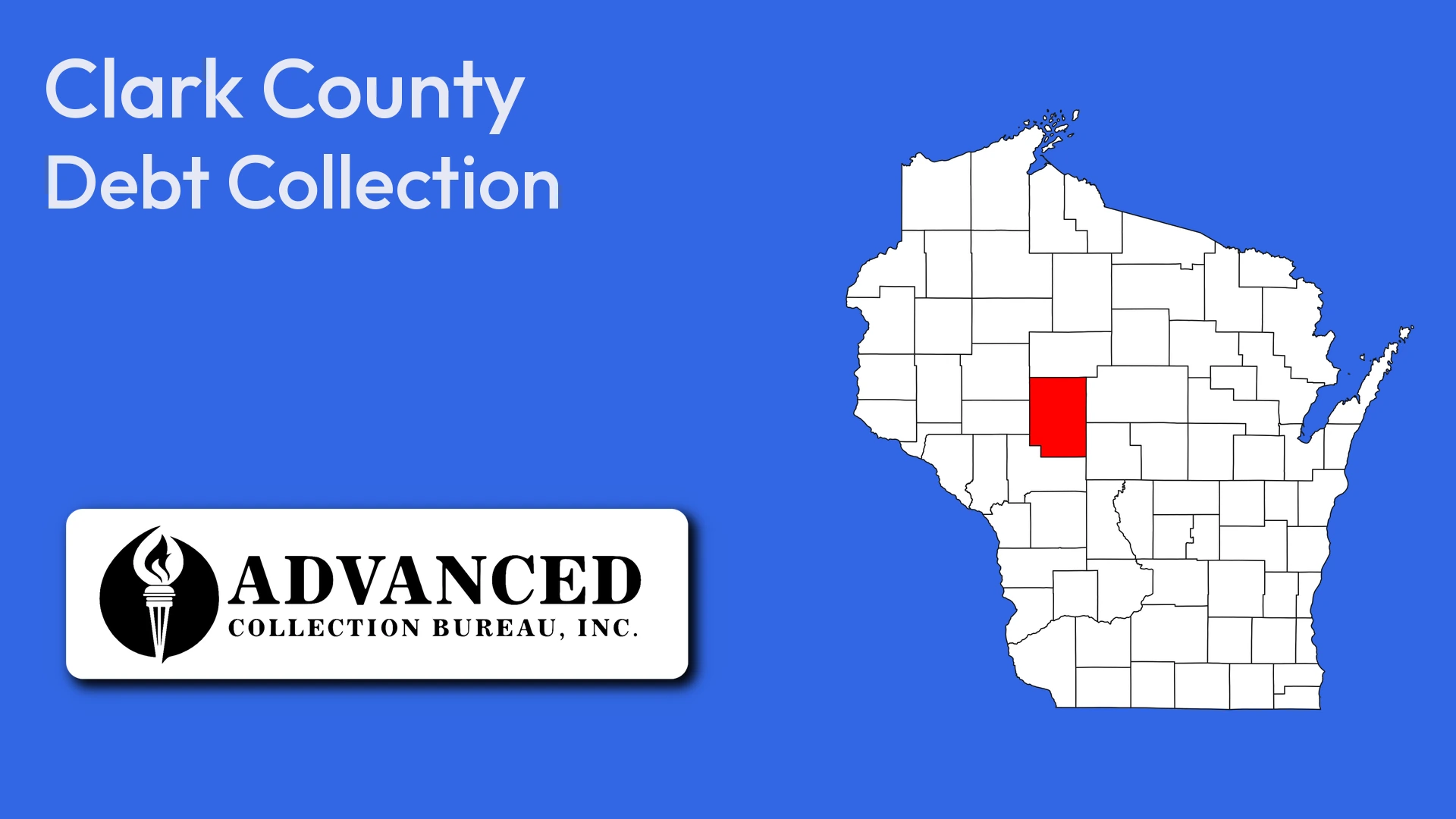 Map of Wisconsin highlighting Clark County