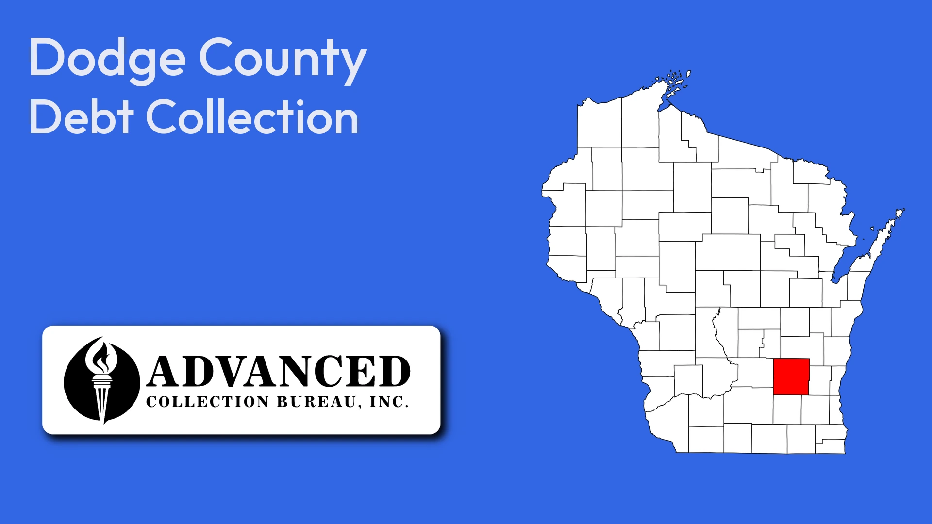 Map of Wisconsin highlighting Dodge County