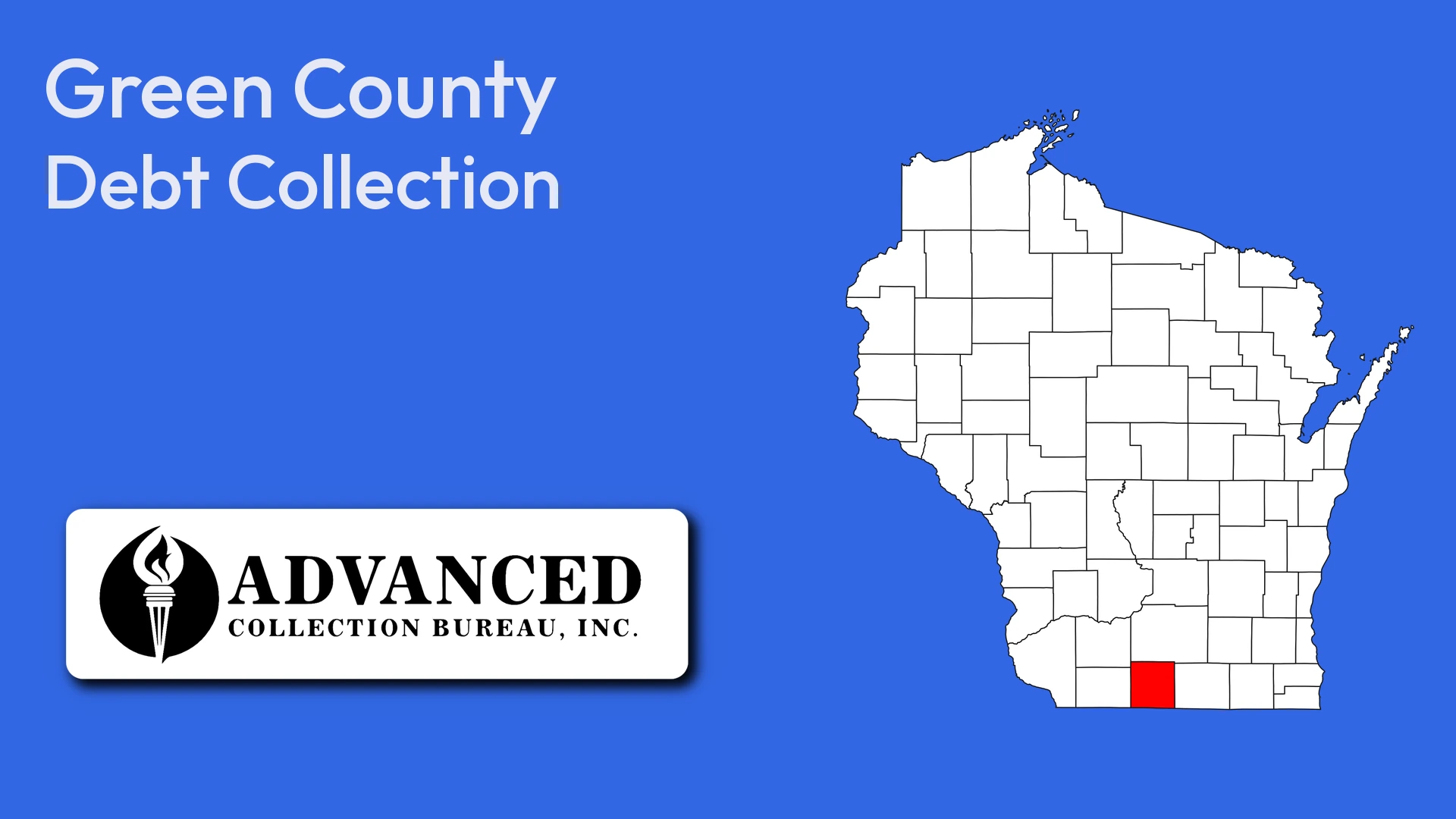 Map of Wisconsin highlighting Green County