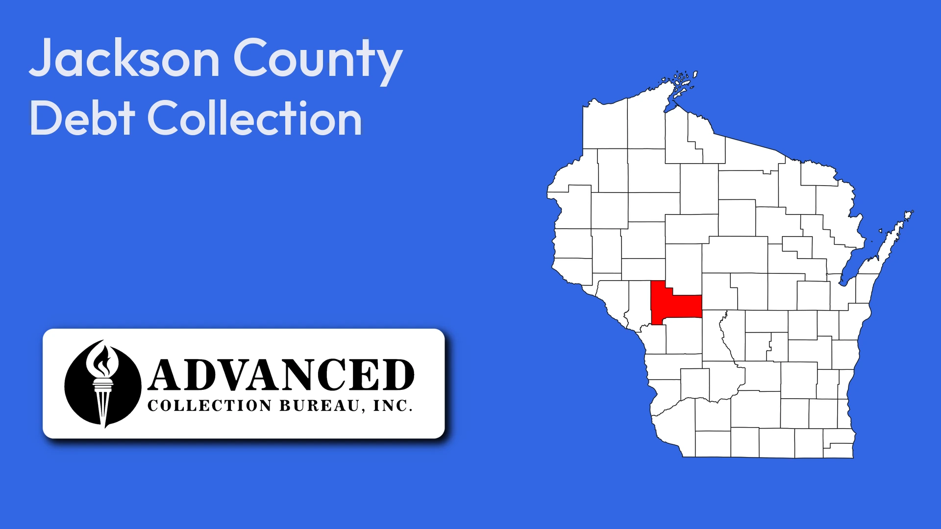 Map of Wisconsin highlighting Jackson County