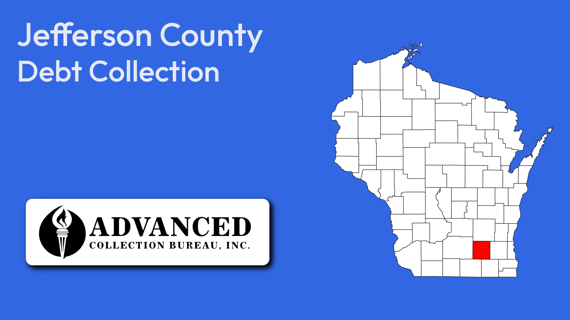 Map of Wisconsin highlighting Jefferson County