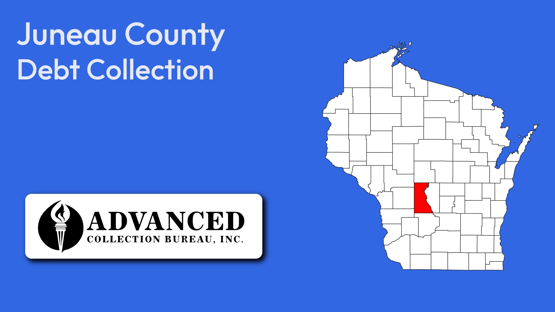 Map of Wisconsin highlighting Juneau County