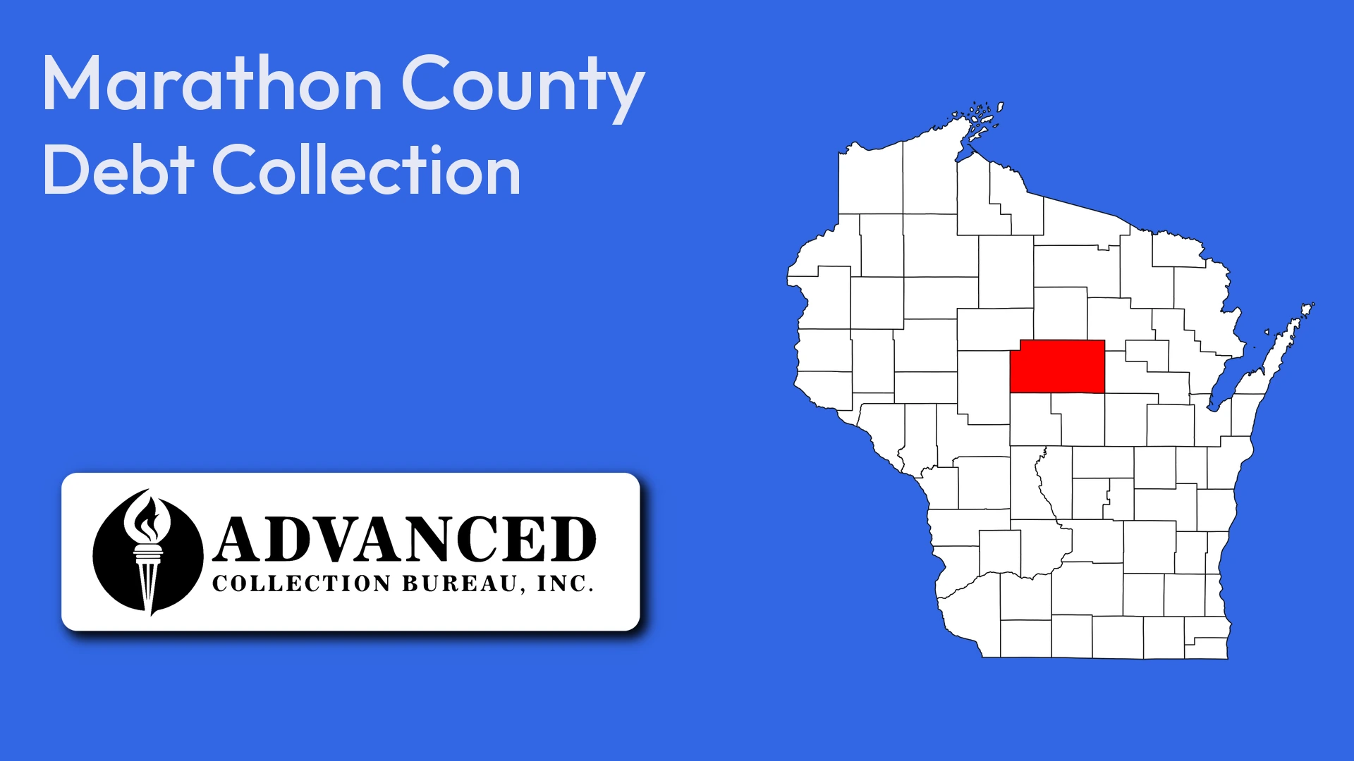 Map of Wisconsin highlighting Marathon County