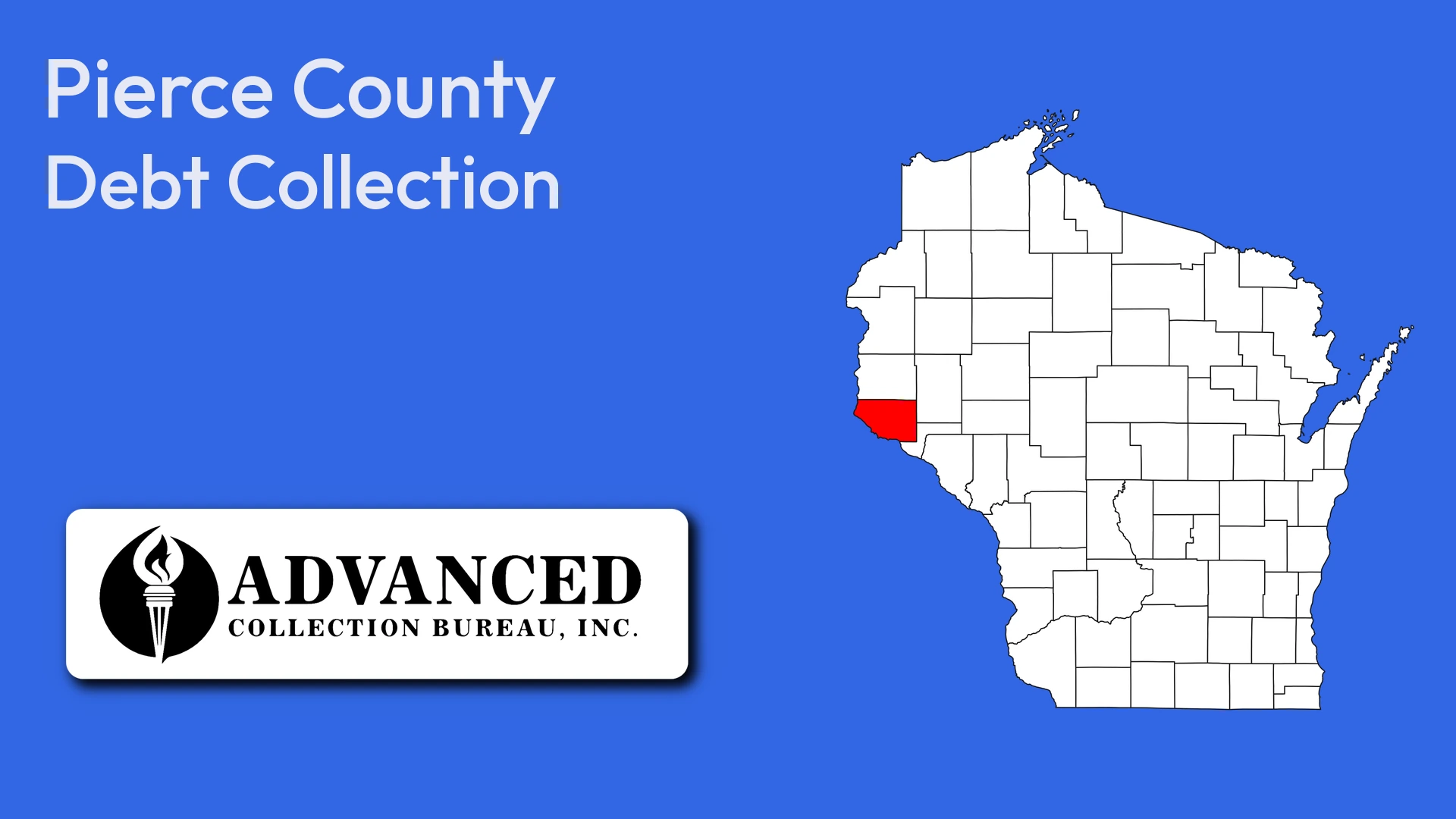 Map of Wisconsin highlighting Pierce County