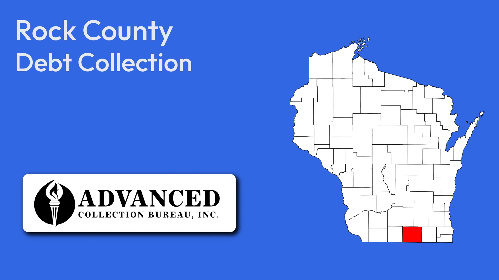 Map of Wisconsin highlighting Rock County
