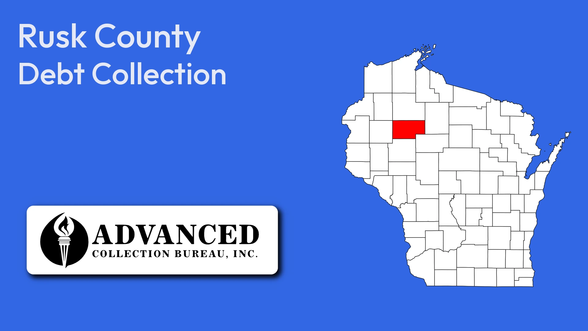 Map of Wisconsin highlighting Rusk County
