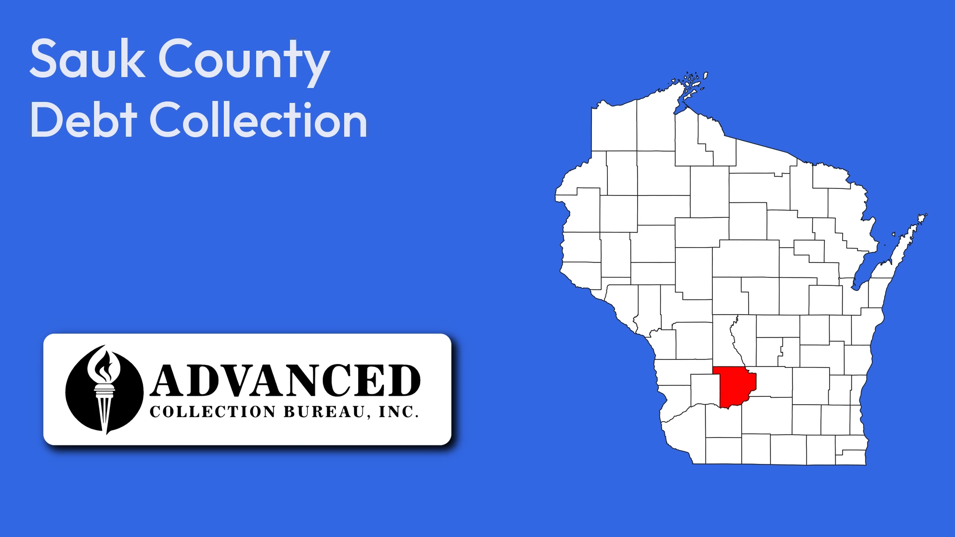 Map of Wisconsin highlighting Sauk County