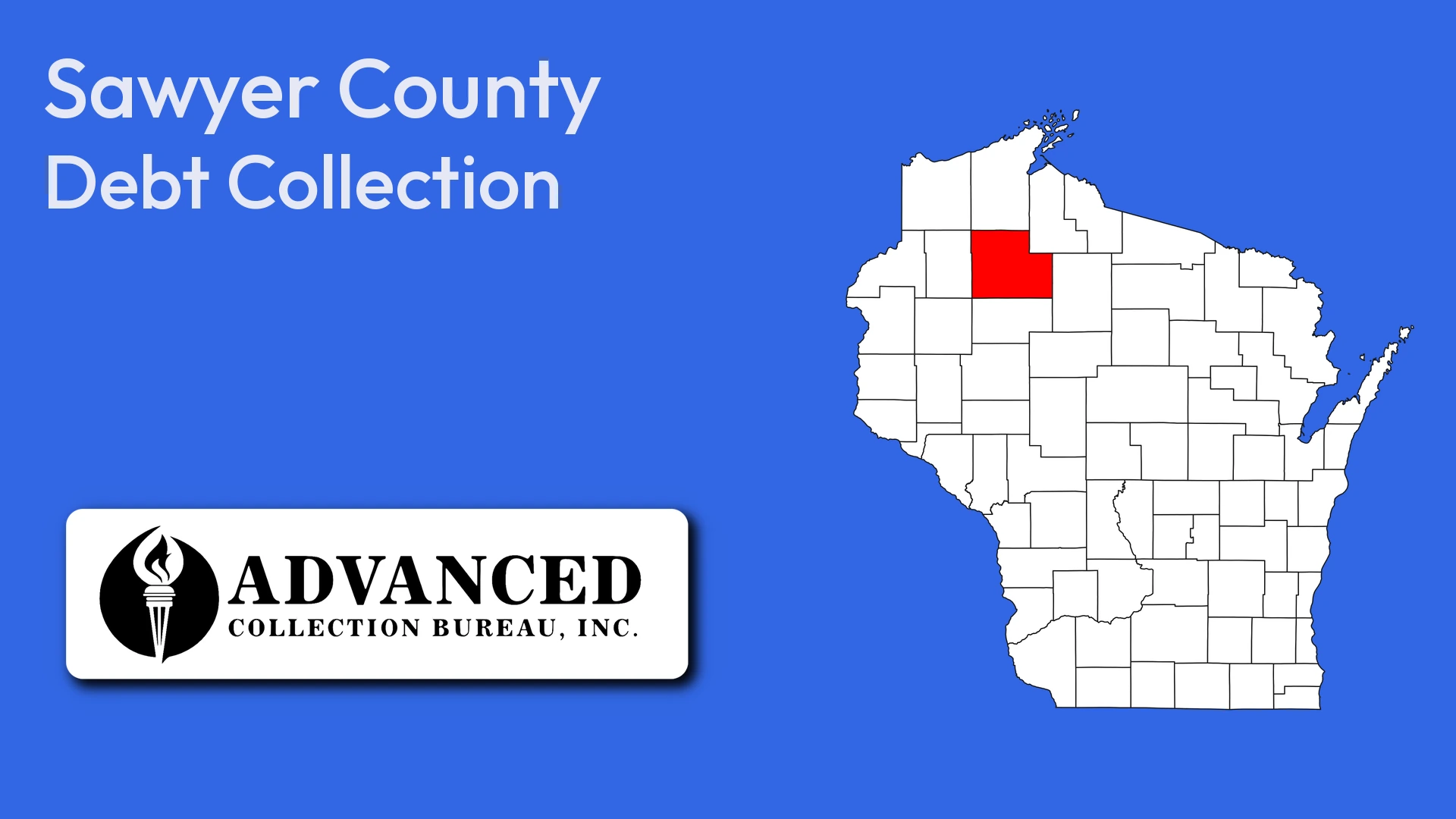 Map of Wisconsin highlighting Sawyer County