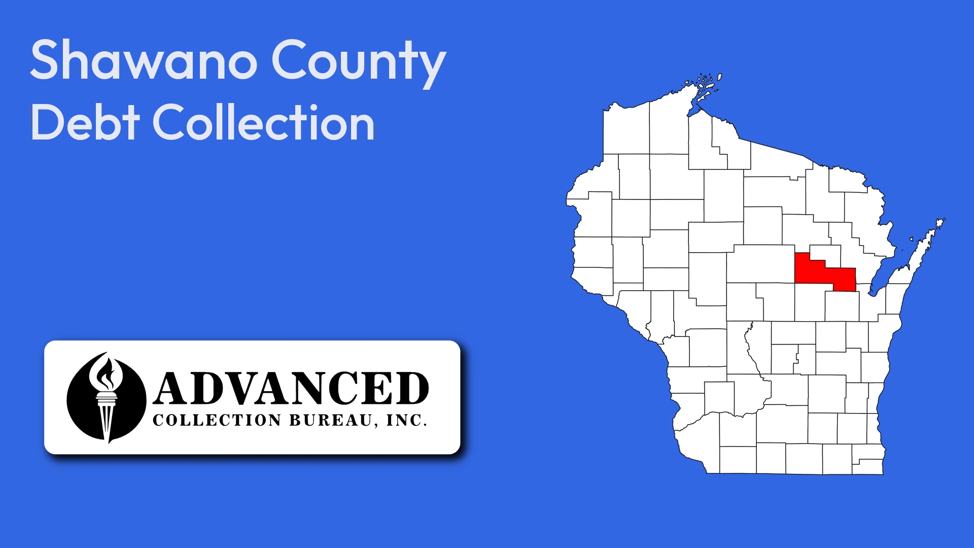 Map of Wisconsin highlighting Shawano County